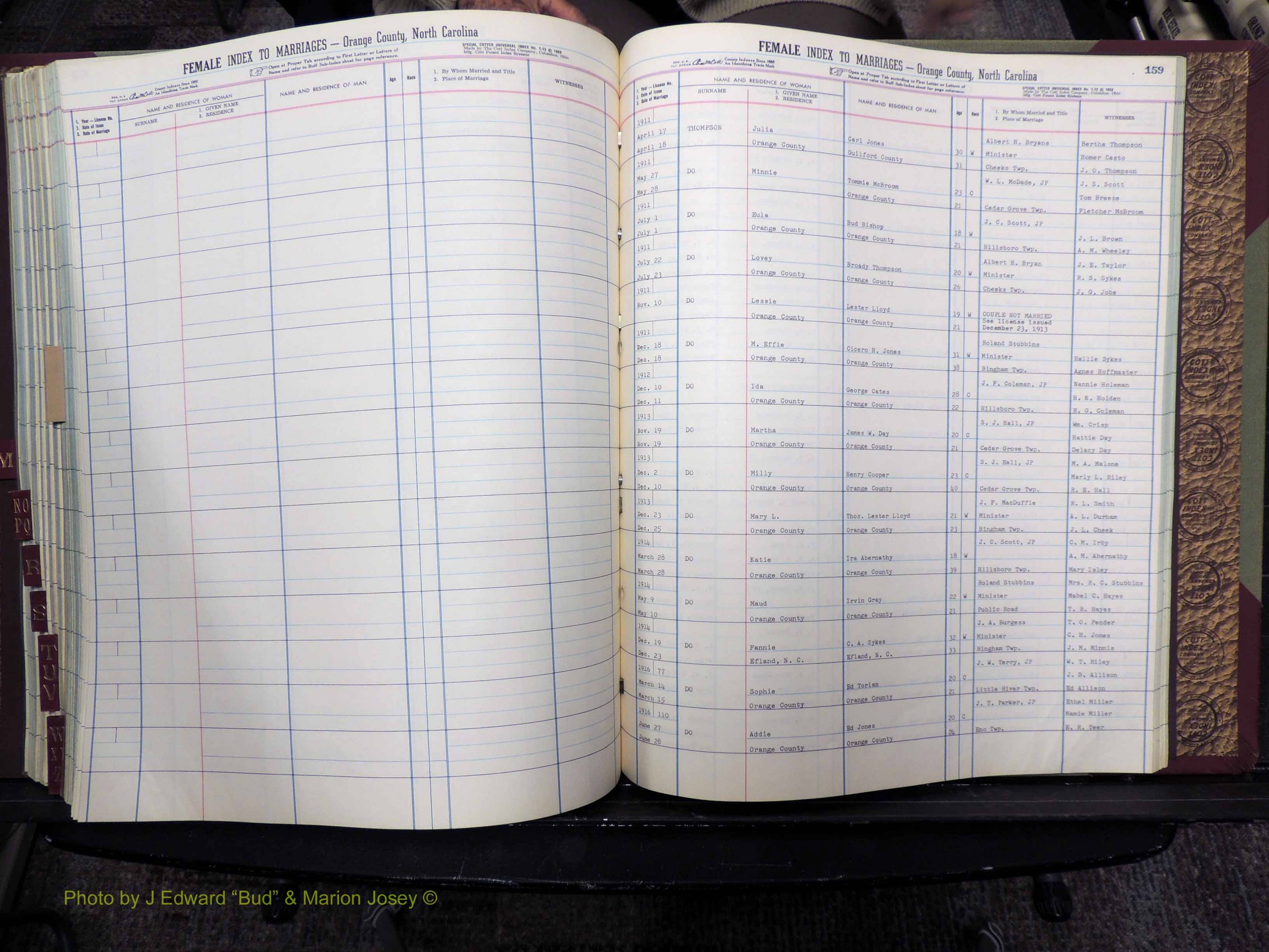 Orange Co, NC, Marriages, Female, A-L, 1911-1964 (499).JPG