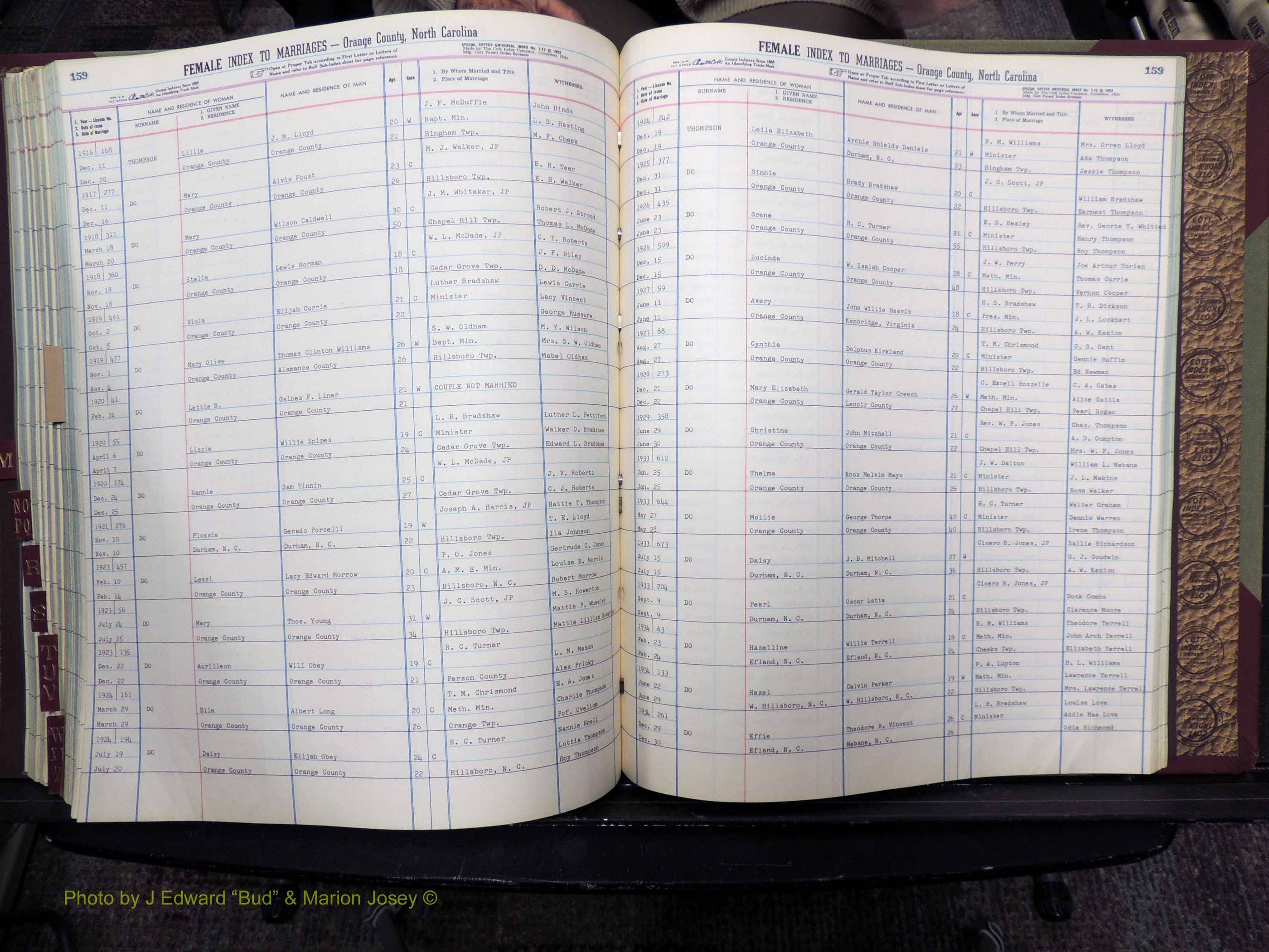 Orange Co, NC, Marriages, Female, A-L, 1911-1964 (500).JPG