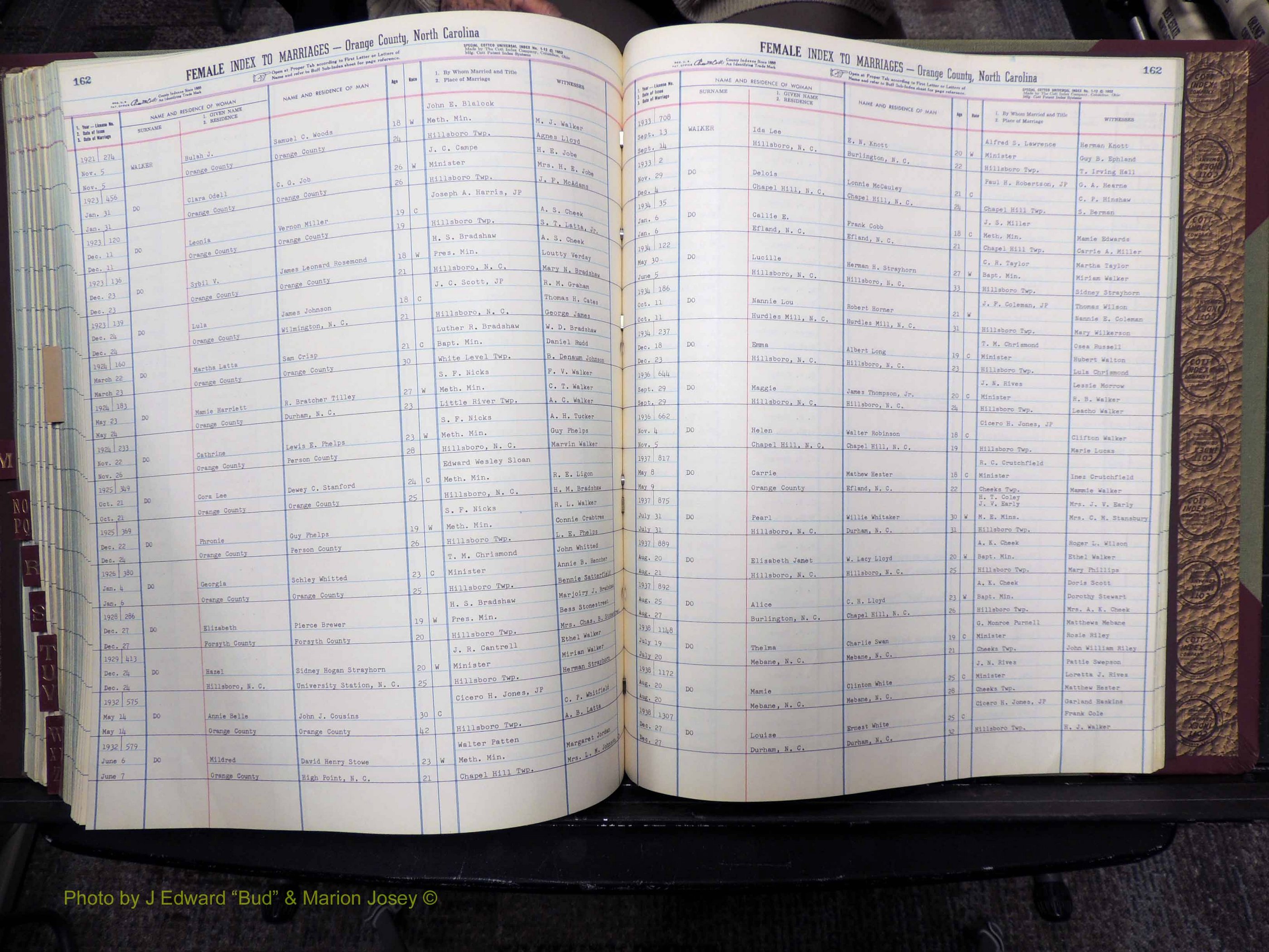 Orange Co, NC, Marriages, Female, A-L, 1911-1964 (509).JPG