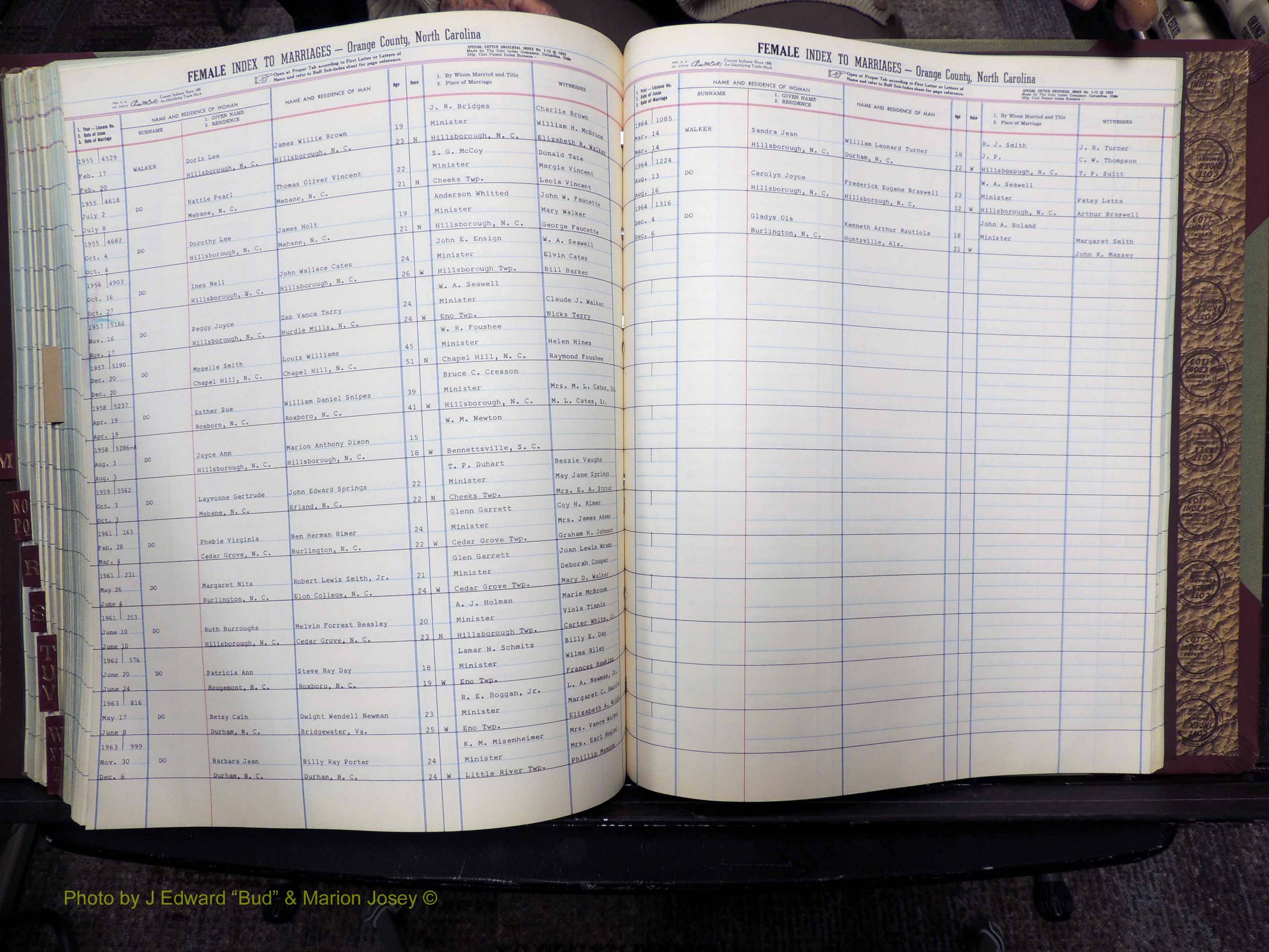 Orange Co, NC, Marriages, Female, A-L, 1911-1964 (511).JPG