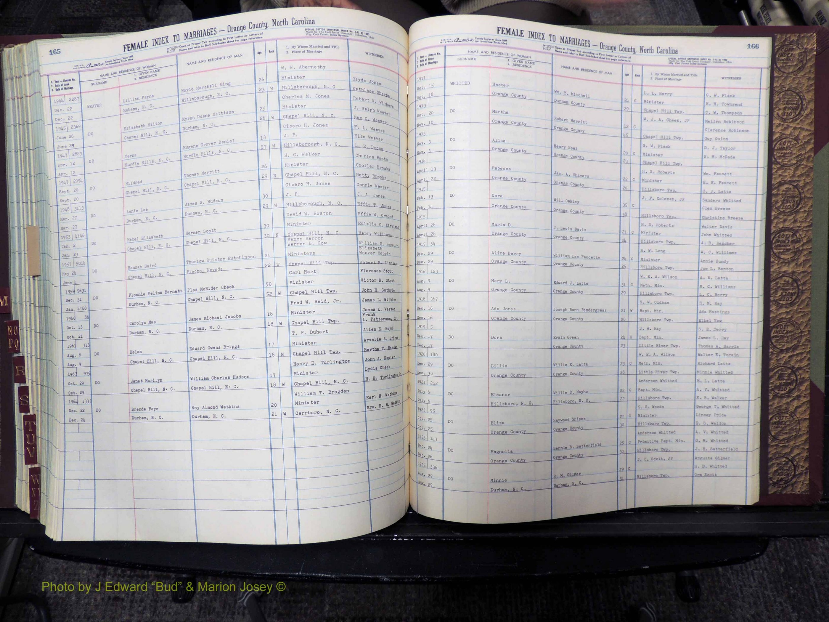 Orange Co, NC, Marriages, Female, A-L, 1911-1964 (515).JPG