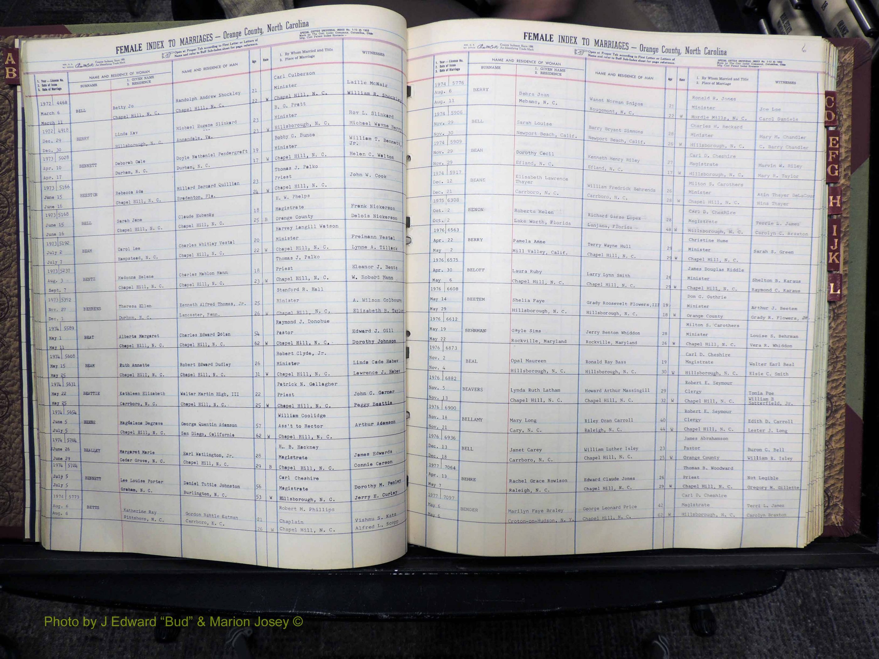 Orange Co, NC, Marriages, Female, A-L, 1965-1978 (118).JPG