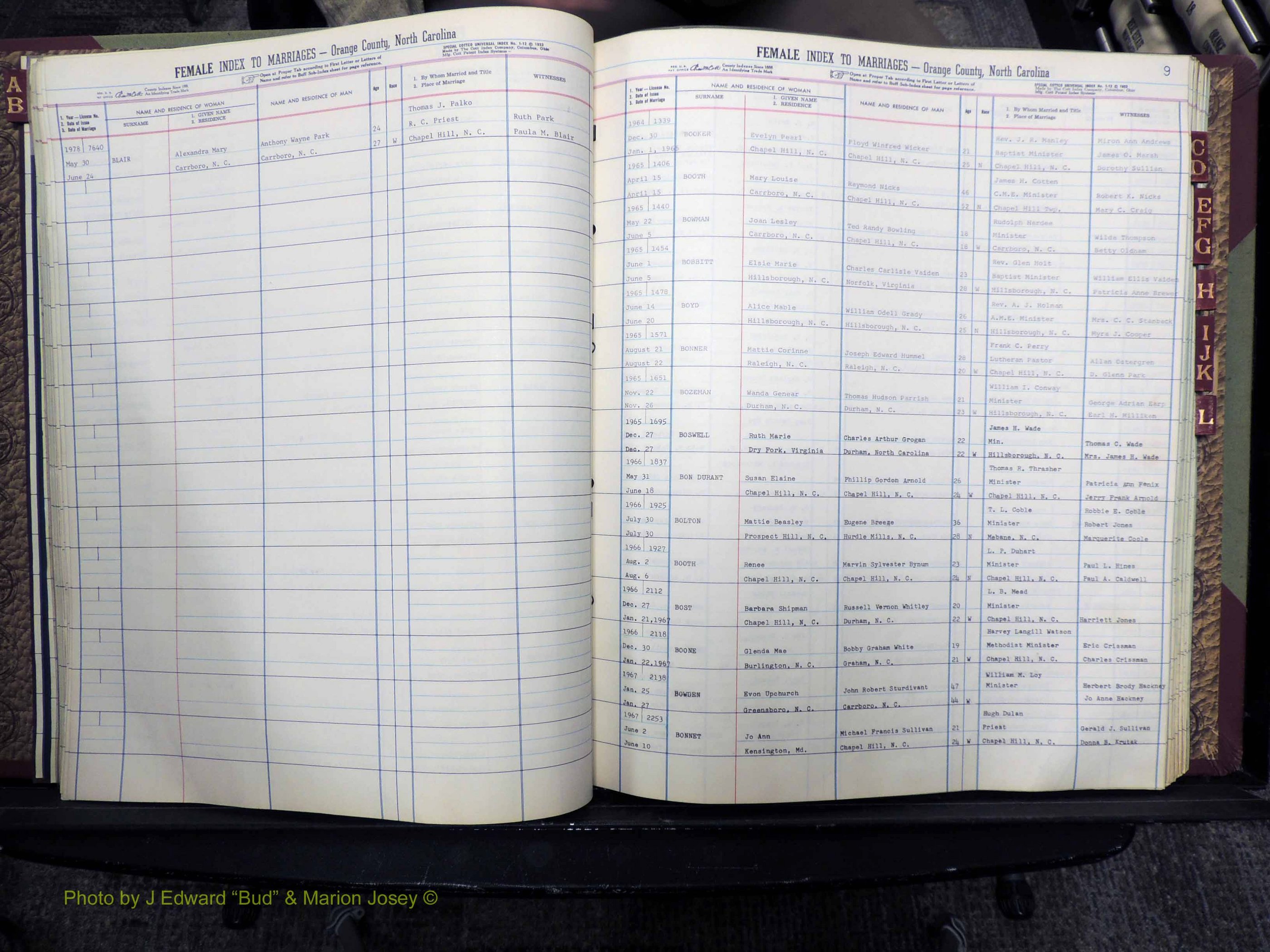 Orange Co, NC, Marriages, Female, A-L, 1965-1978 (122).JPG