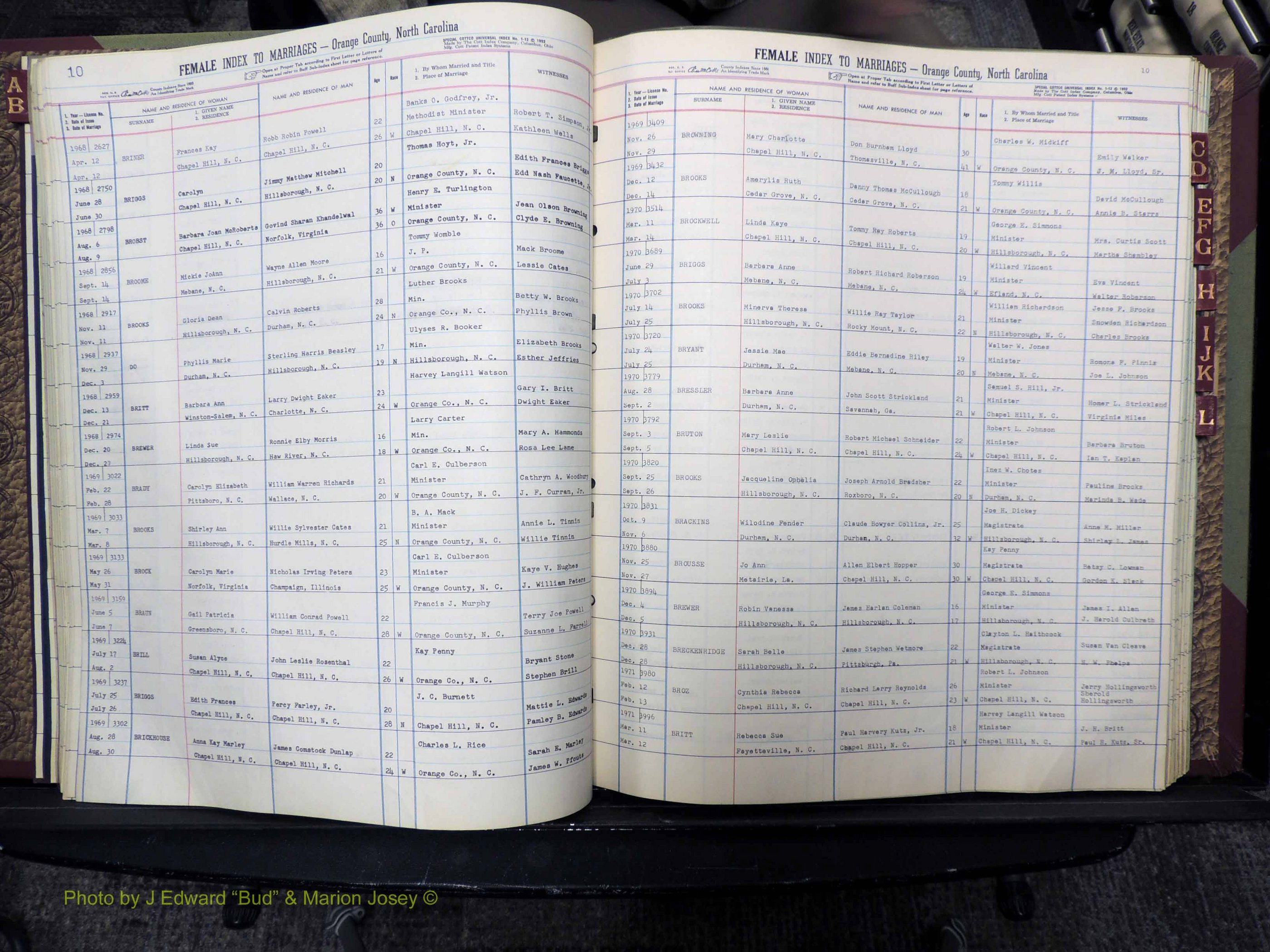 Orange Co, NC, Marriages, Female, A-L, 1965-1978 (126).JPG