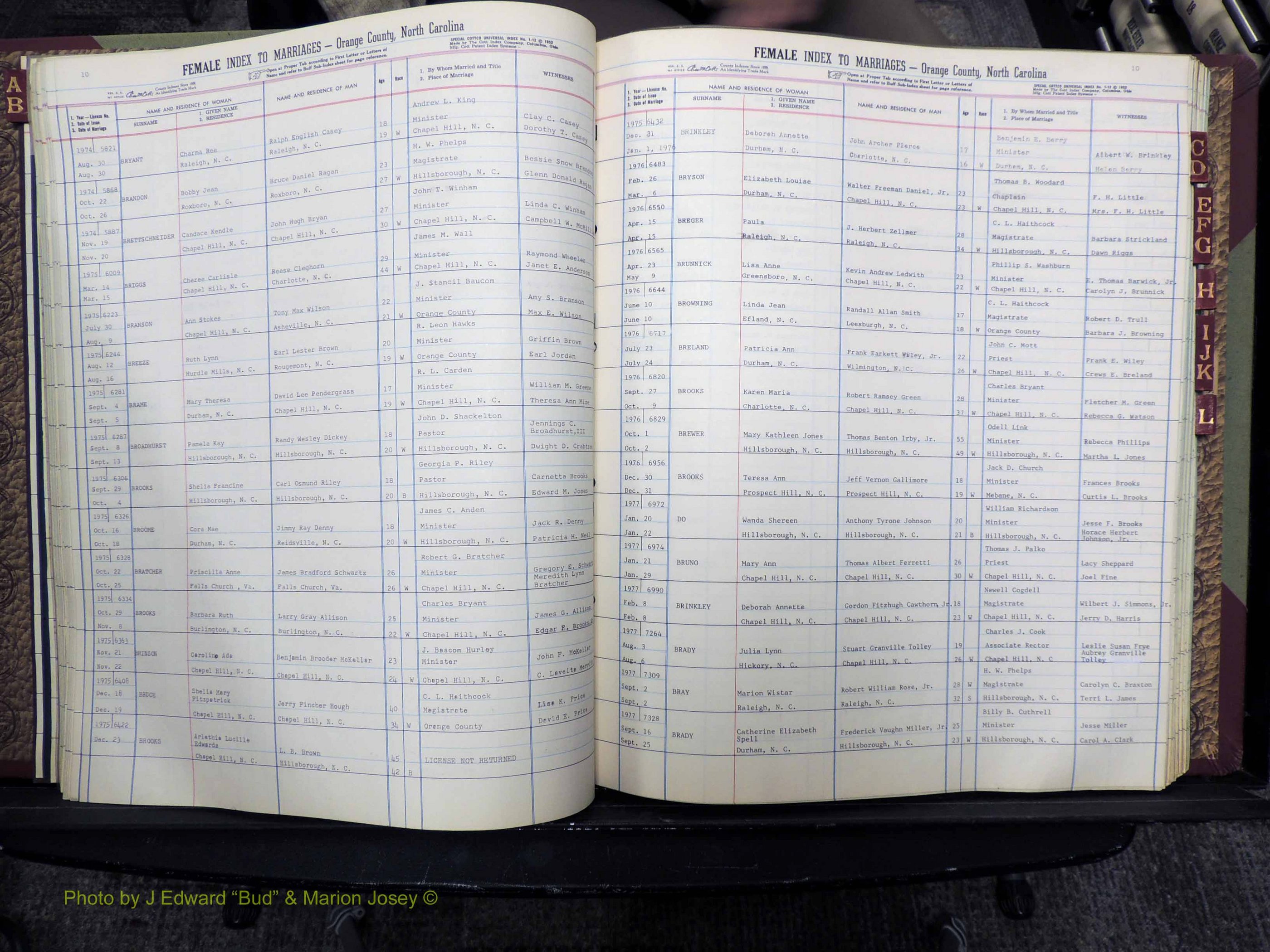 Orange Co, NC, Marriages, Female, A-L, 1965-1978 (128).JPG