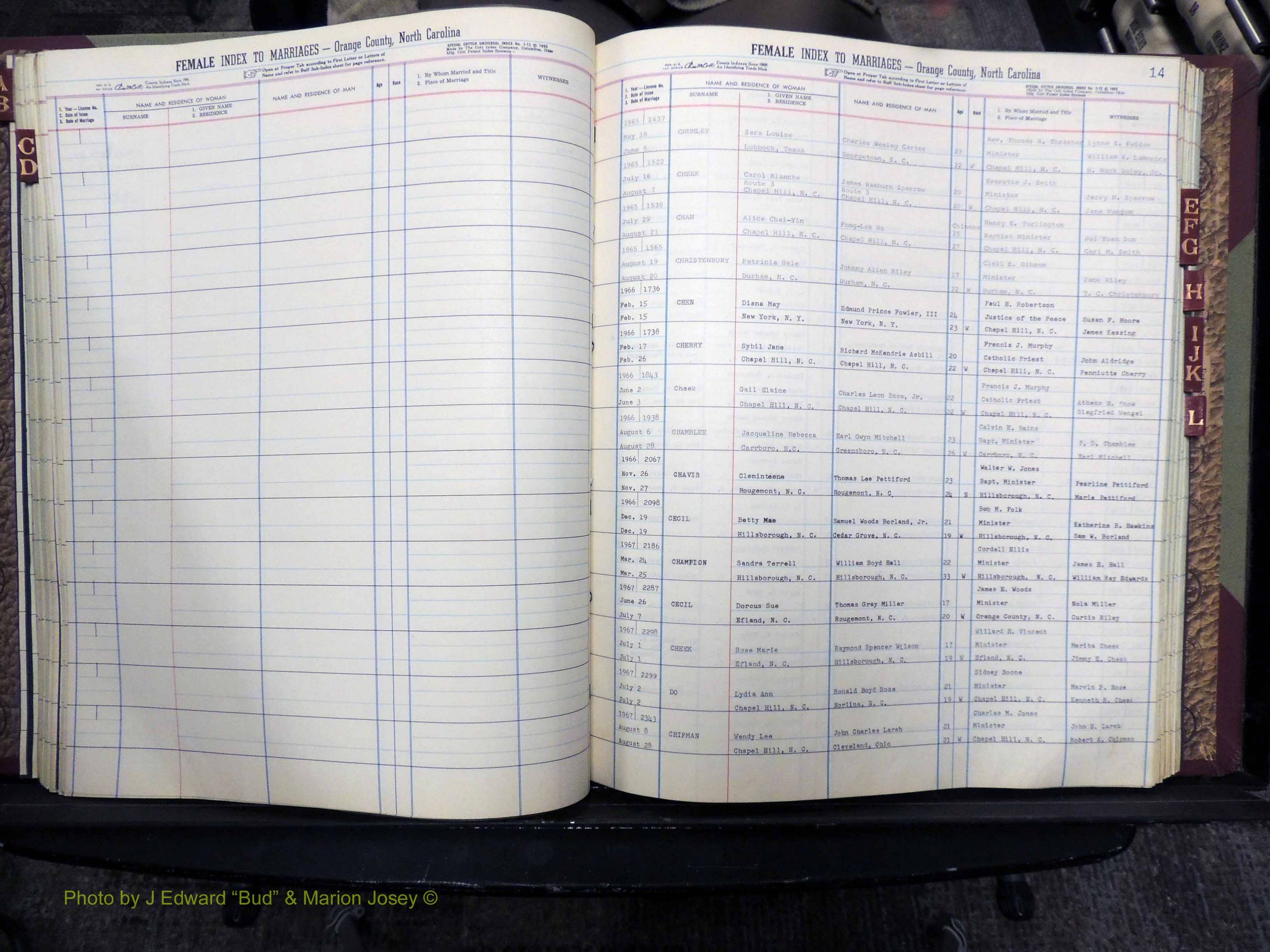 Orange Co, NC, Marriages, Female, A-L, 1965-1978 (141).JPG