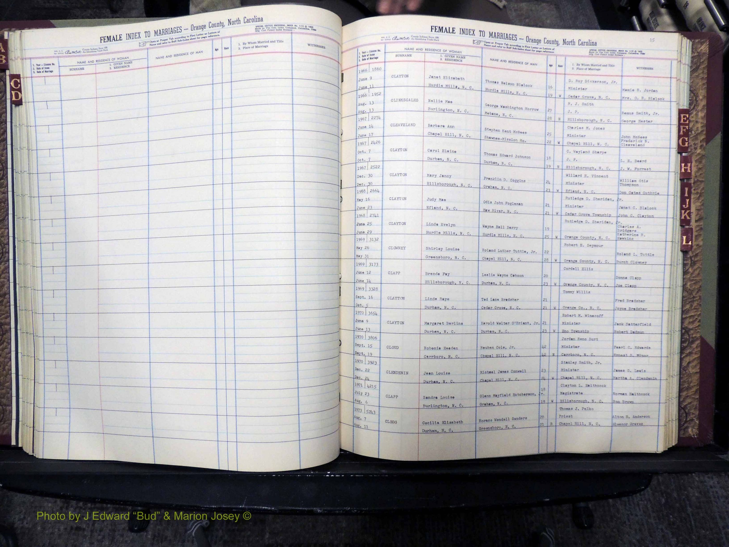 Orange Co, NC, Marriages, Female, A-L, 1965-1978 (145).JPG