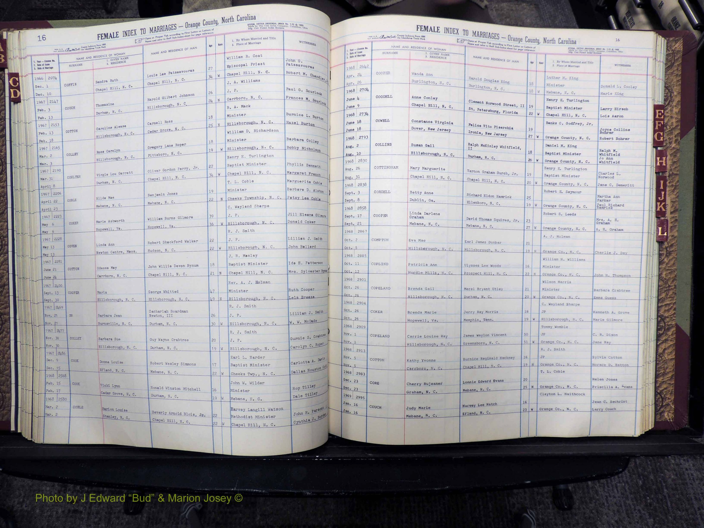 Orange Co, NC, Marriages, Female, A-L, 1965-1978 (147).JPG