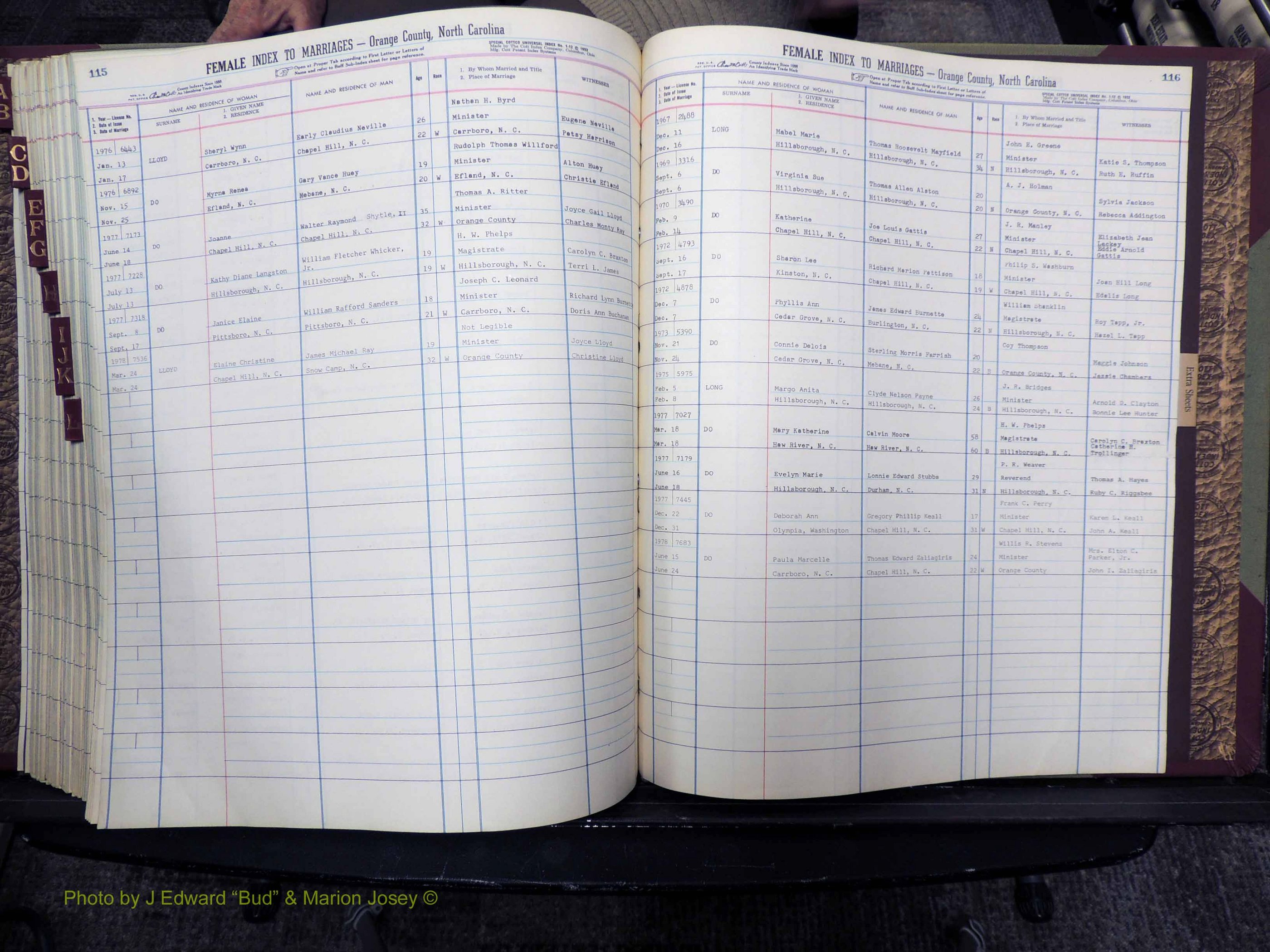 Orange Co, NC, Marriages, Female, A-L, 1965-1978 (266).JPG
