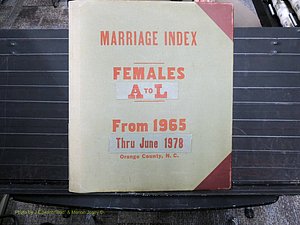 Orange Co, NC, Marriages, Female, A-L, 1965-1978 (100).JPG