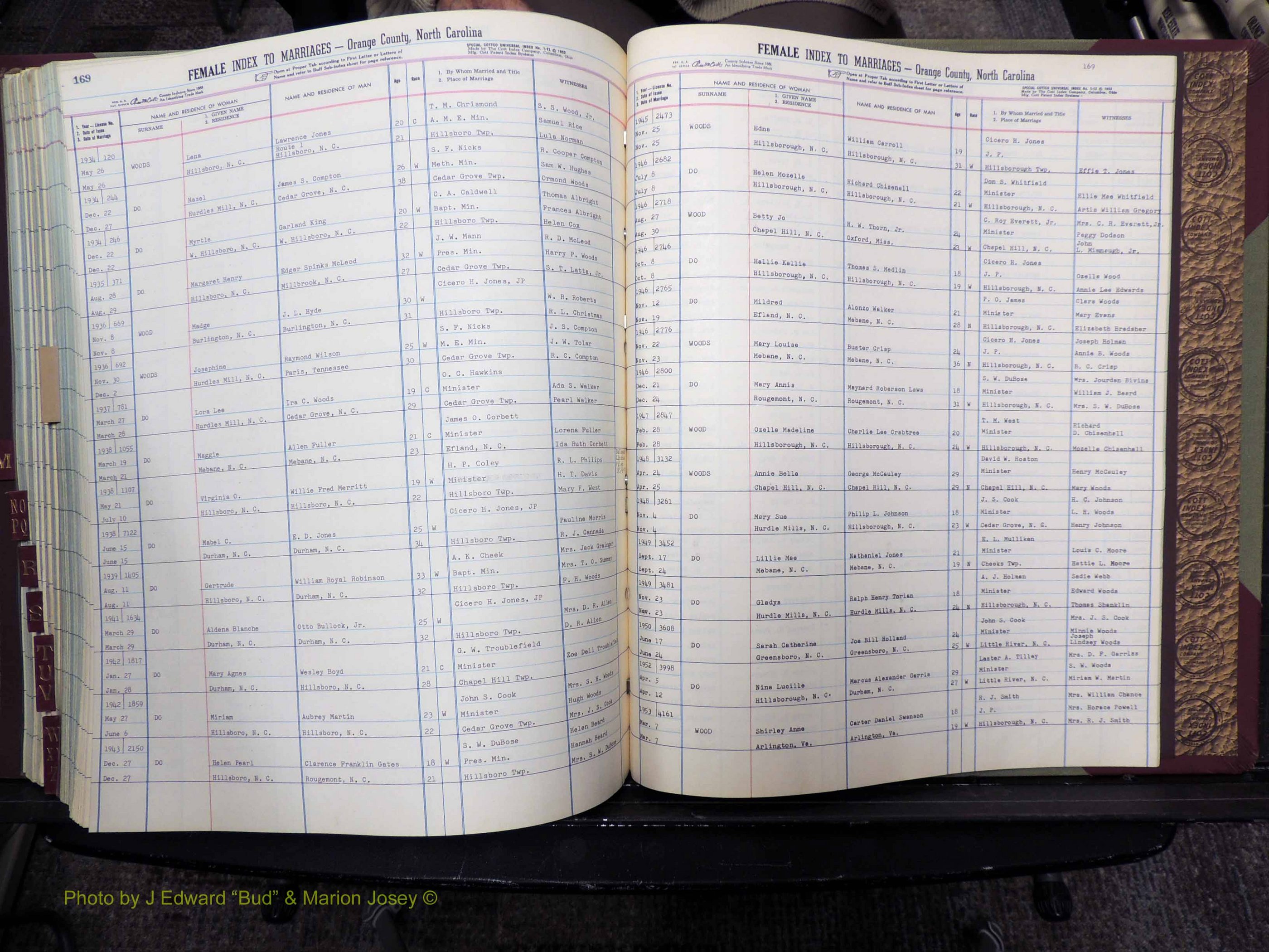 Orange Co, NC, Marriages, Female Index, M-Z, 1911-1964 (300).JPG