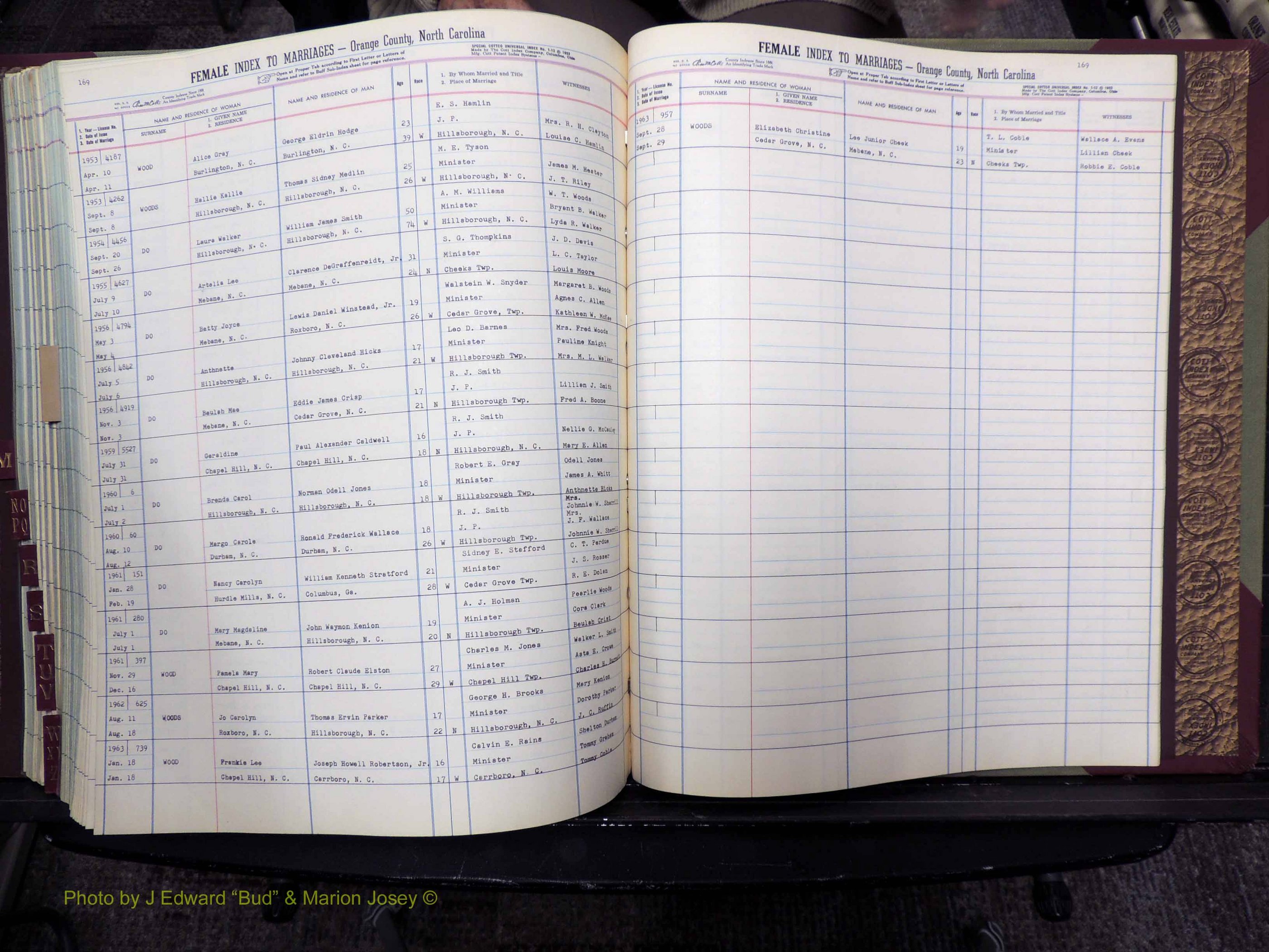 Orange Co, NC, Marriages, Female Index, M-Z, 1911-1964 (301).JPG