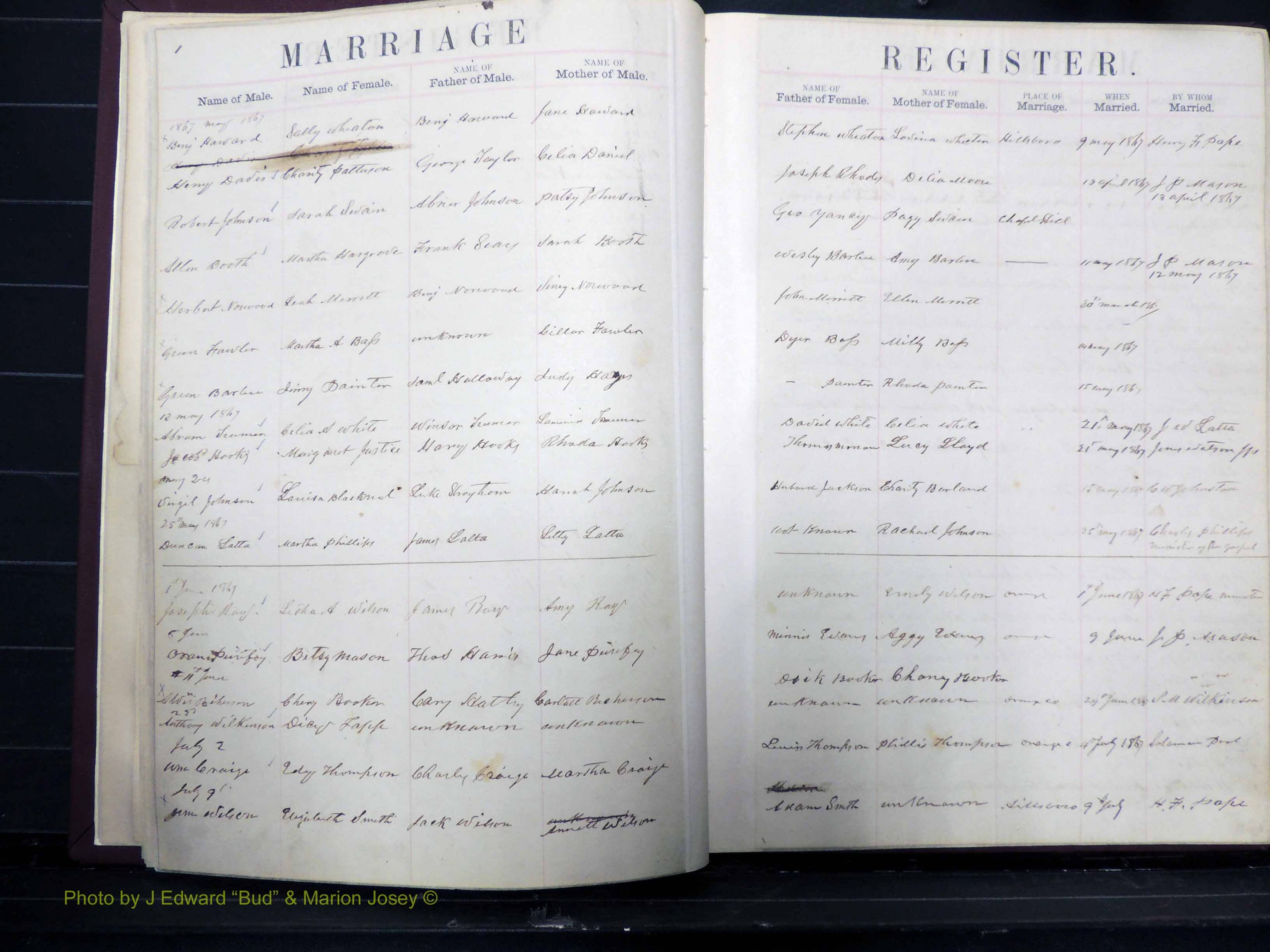 Orange Co, NC, Marriages, Male, 1867-1872 (116).JPG