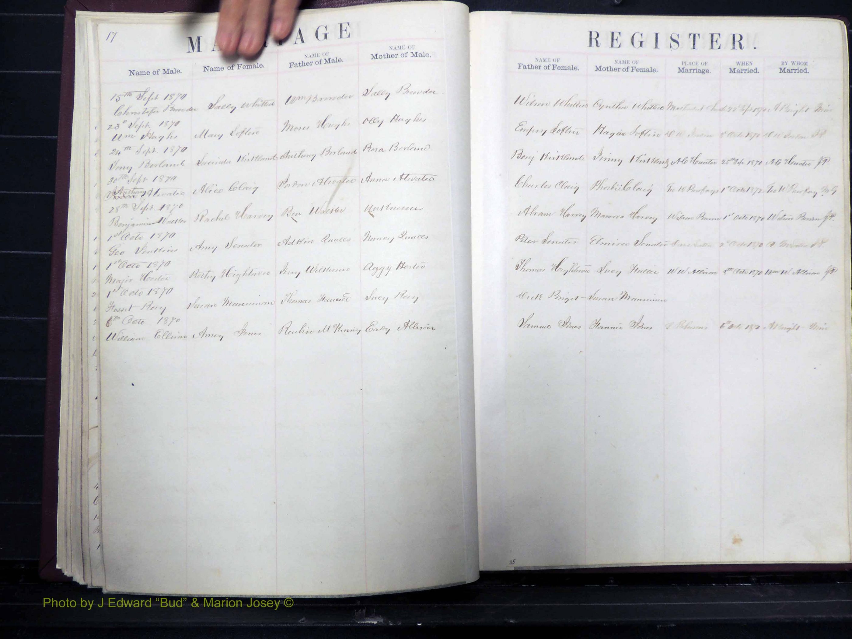 Orange Co, NC, Marriages, Male, 1867-1872 (133).JPG