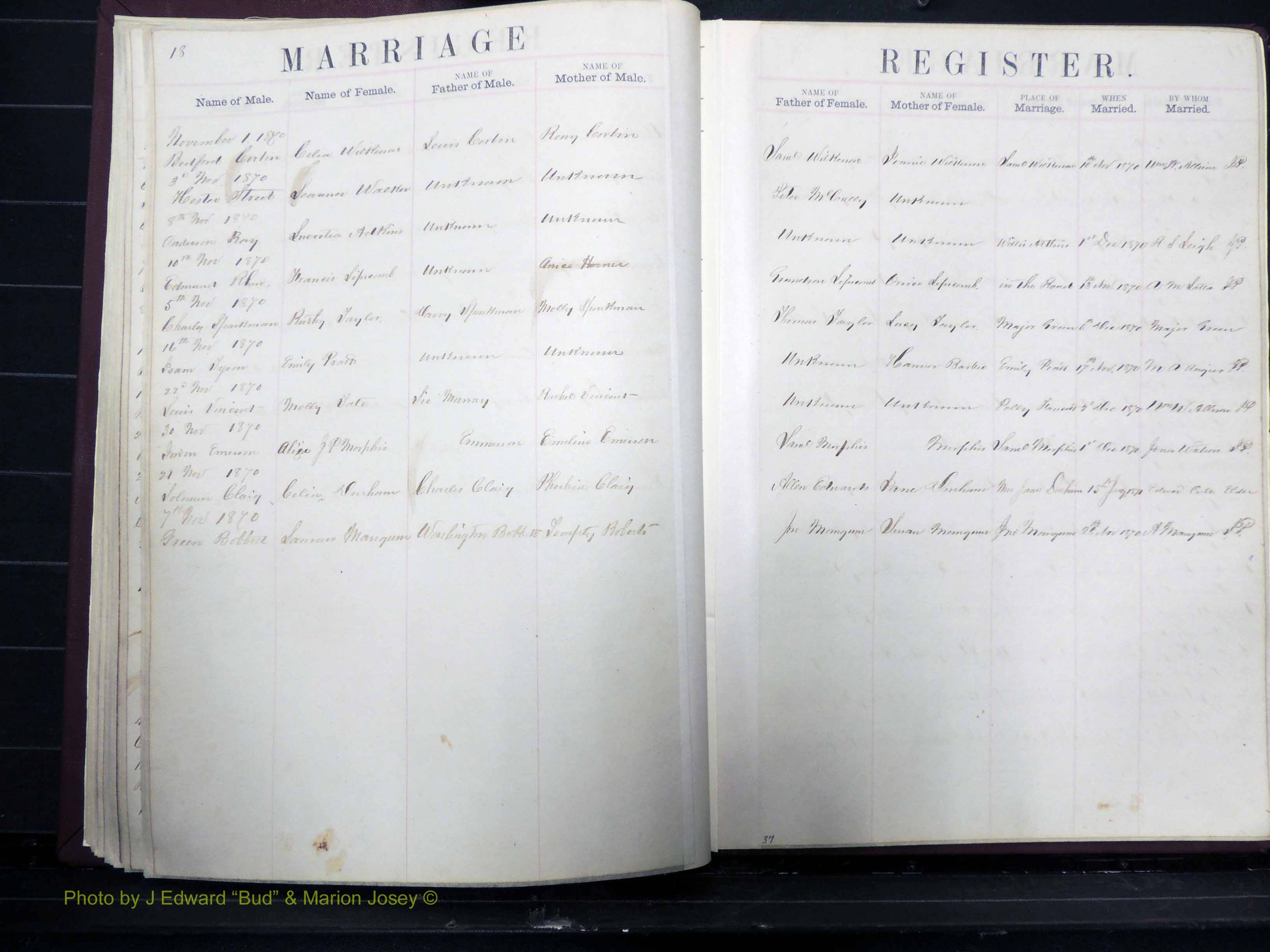 Orange Co, NC, Marriages, Male, 1867-1872 (134).JPG