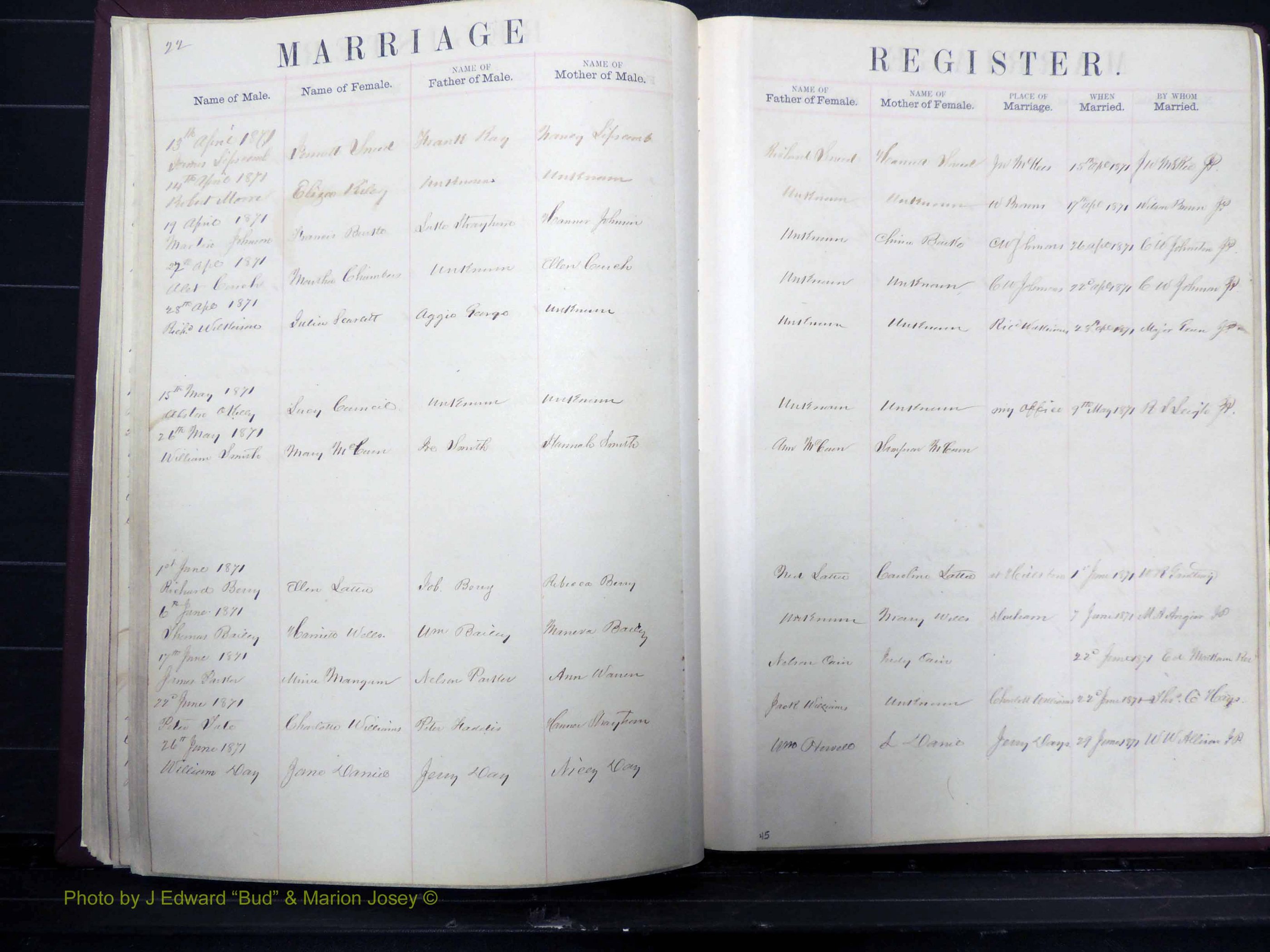 Orange Co, NC, Marriages, Male, 1867-1872 (138).JPG
