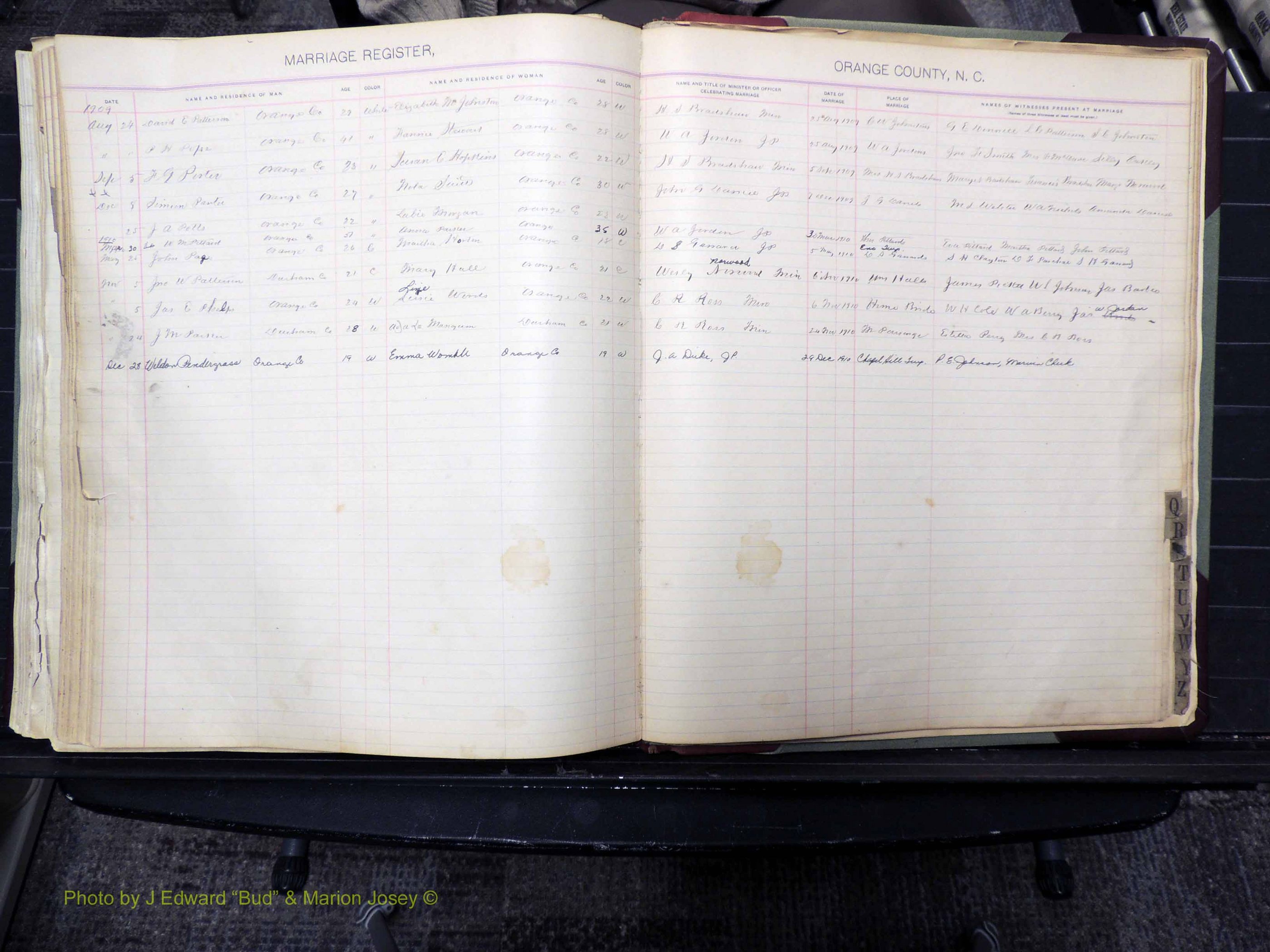 Orange Co, NC, Marriages, Male, 1880-1910 (301).JPG