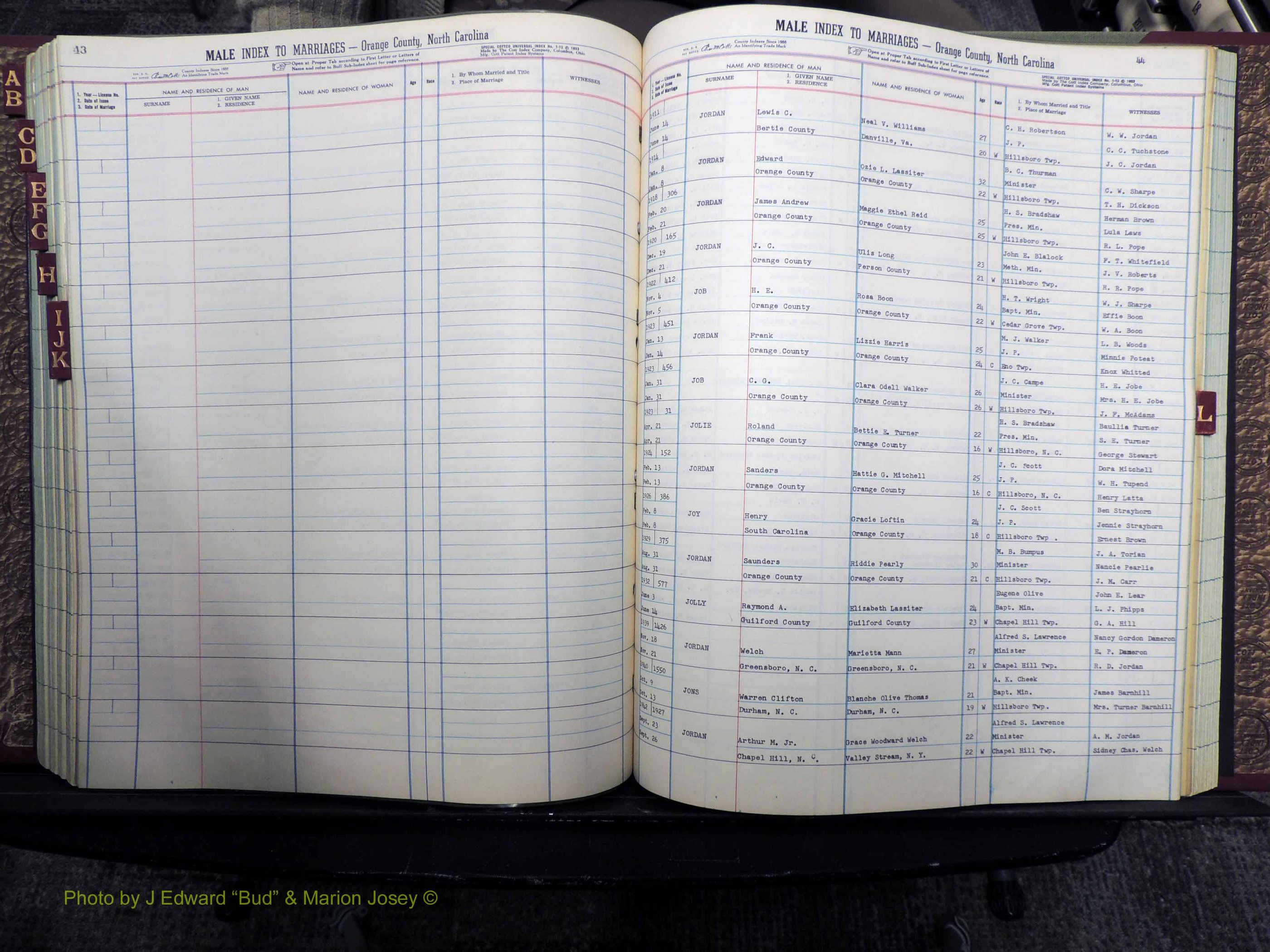 Orange Co, NC, Marriages, Male, A-L, 1911-1964 (250).JPG