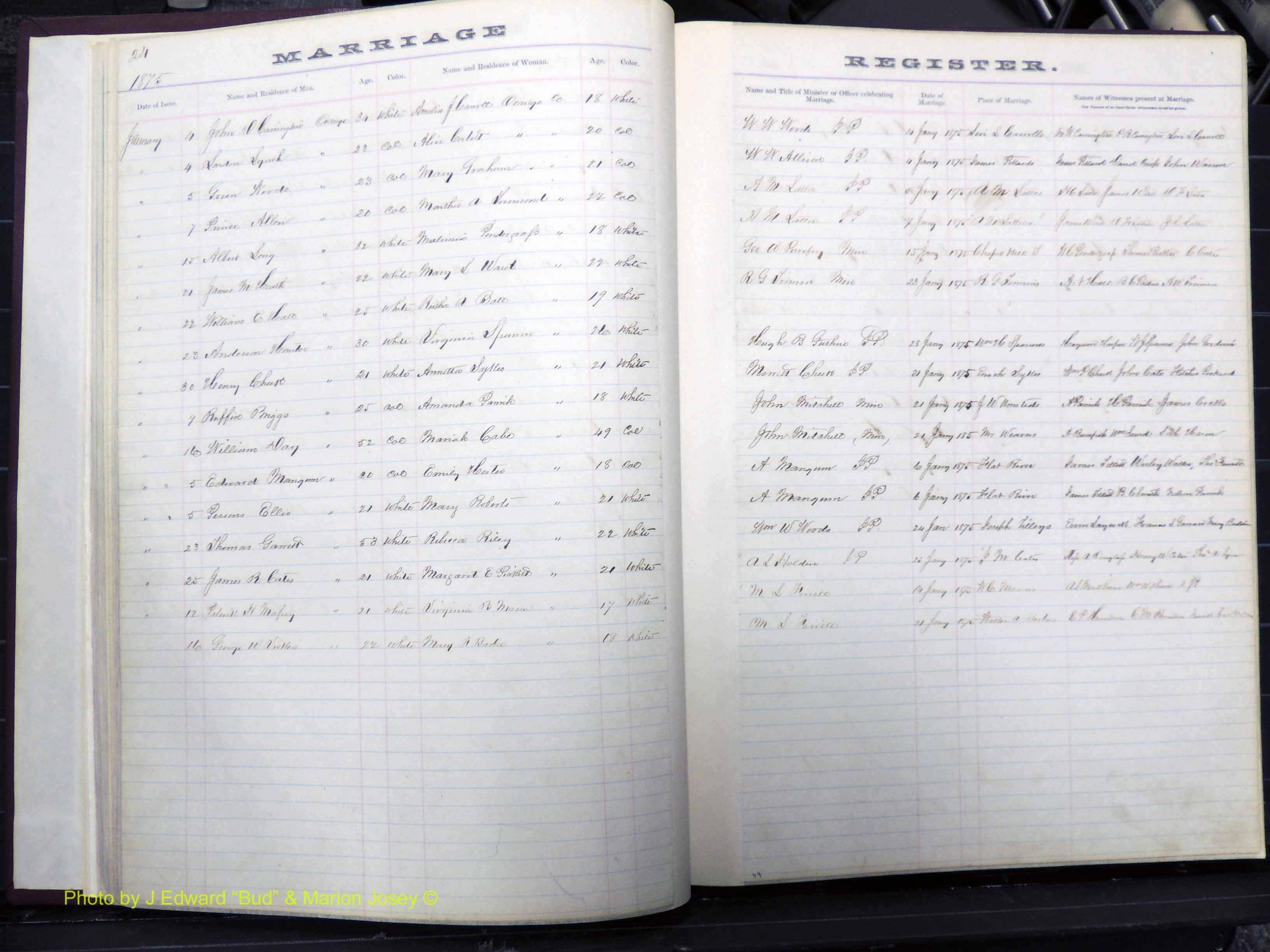 Orange Co, NC, Marriages, Male, 1873-1880 (124).JPG