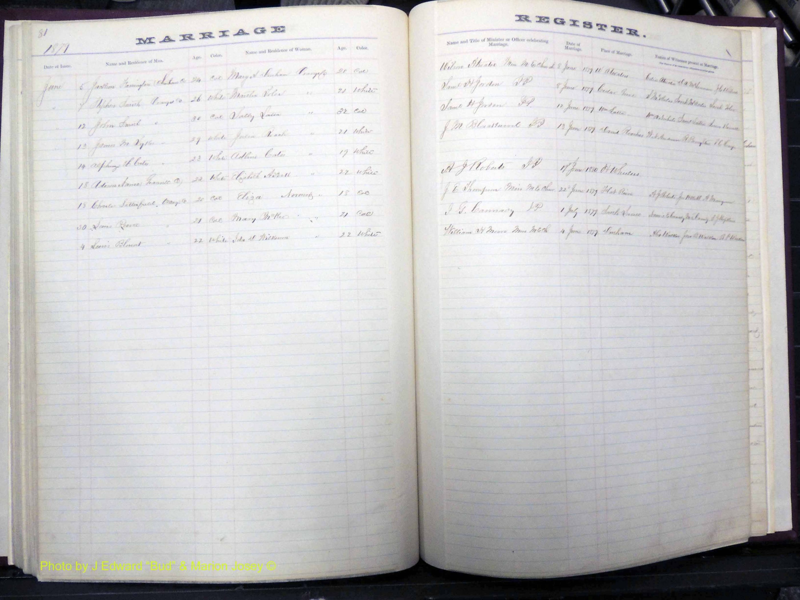 Orange Co, NC, Marriages, Male, 1873-1880 (181).JPG