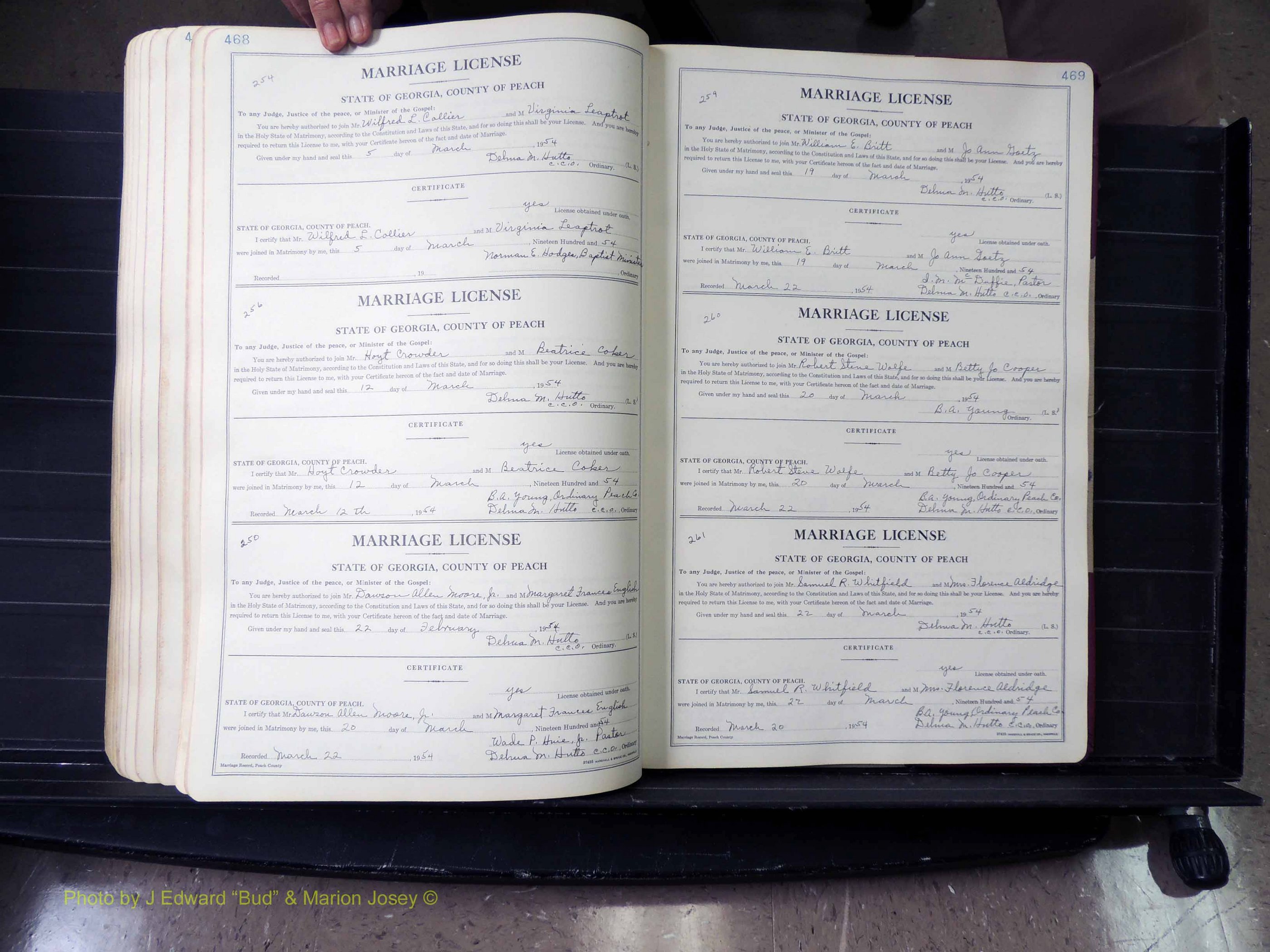 Peach Co, GA, Marriages, Book A, 1926-1960 pg 468-469.JPG
