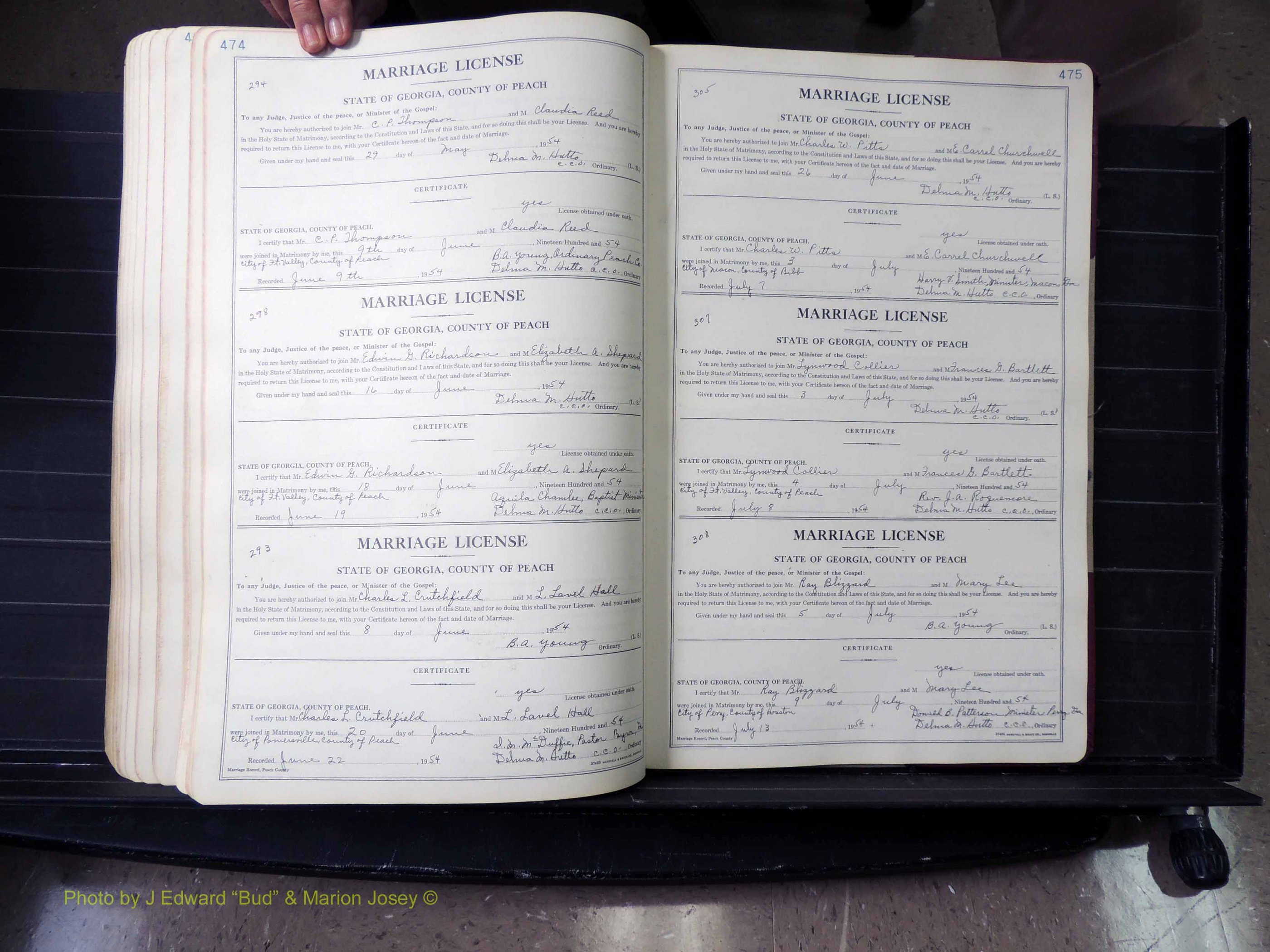 Peach Co, GA, Marriages, Book A, 1926-1960 pg 474-475.JPG