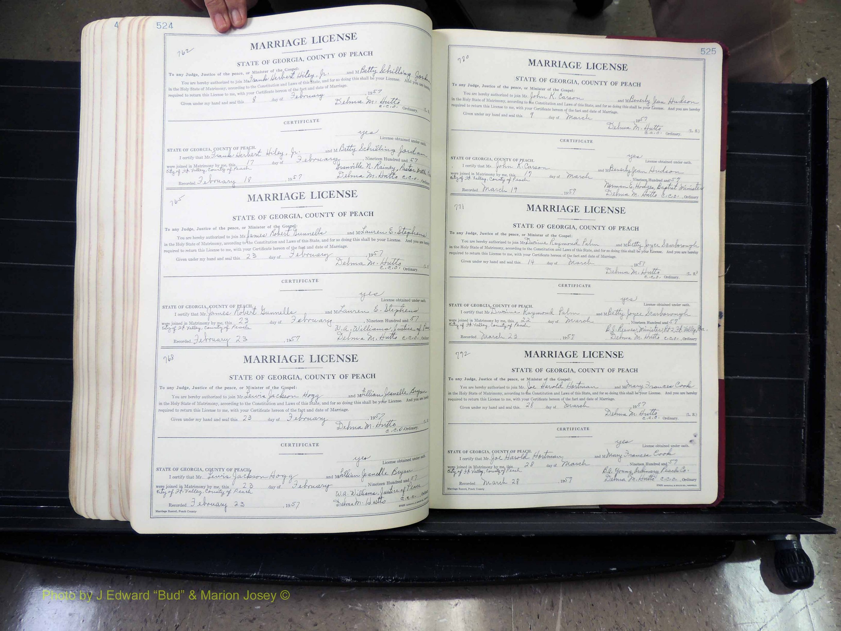Peach Co, GA, Marriages, Book A, 1926-1960 pg 524-525.JPG