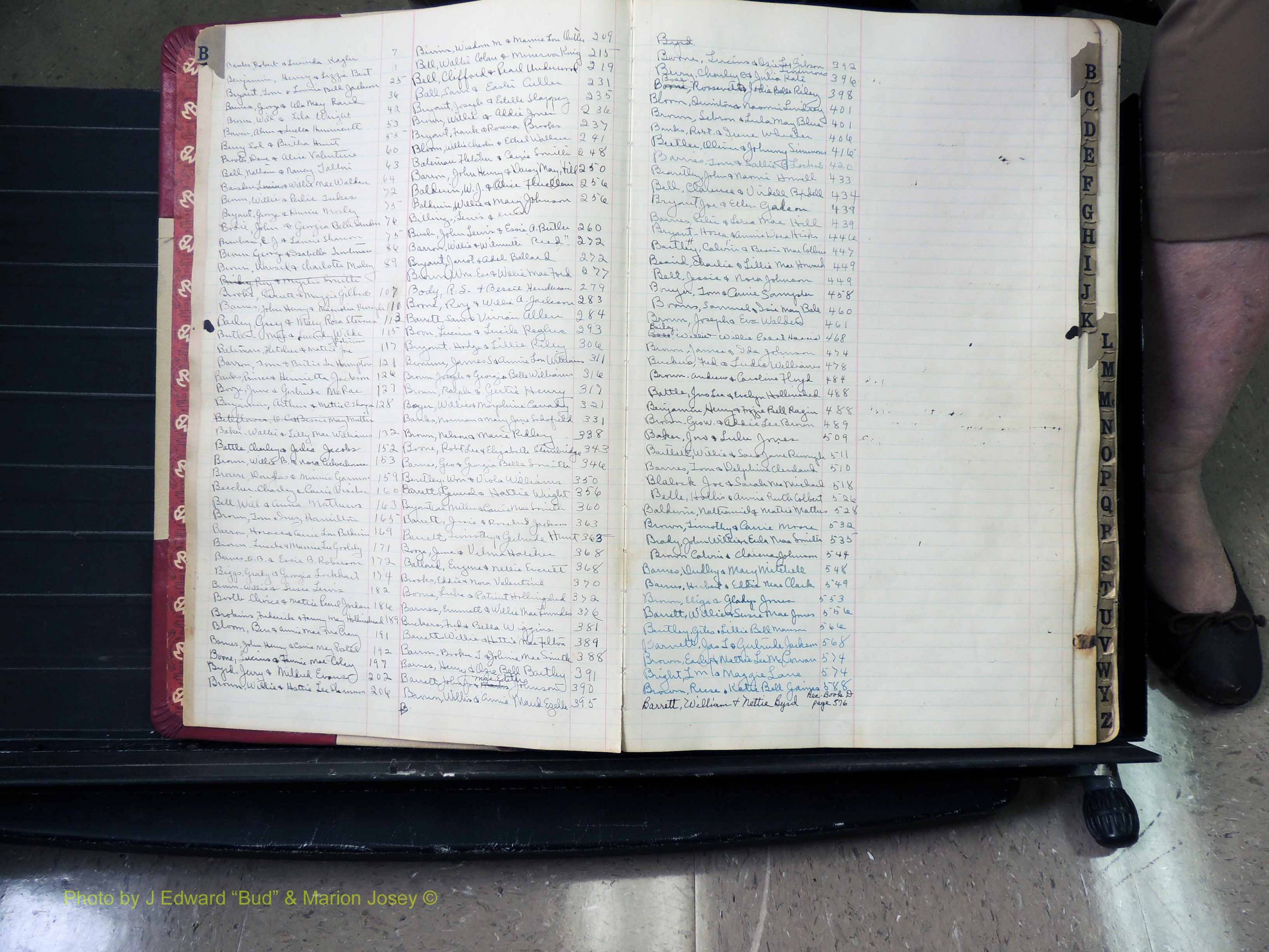 Peach Co, GA, Marriages, Book B, 1925-1991 Index B.JPG