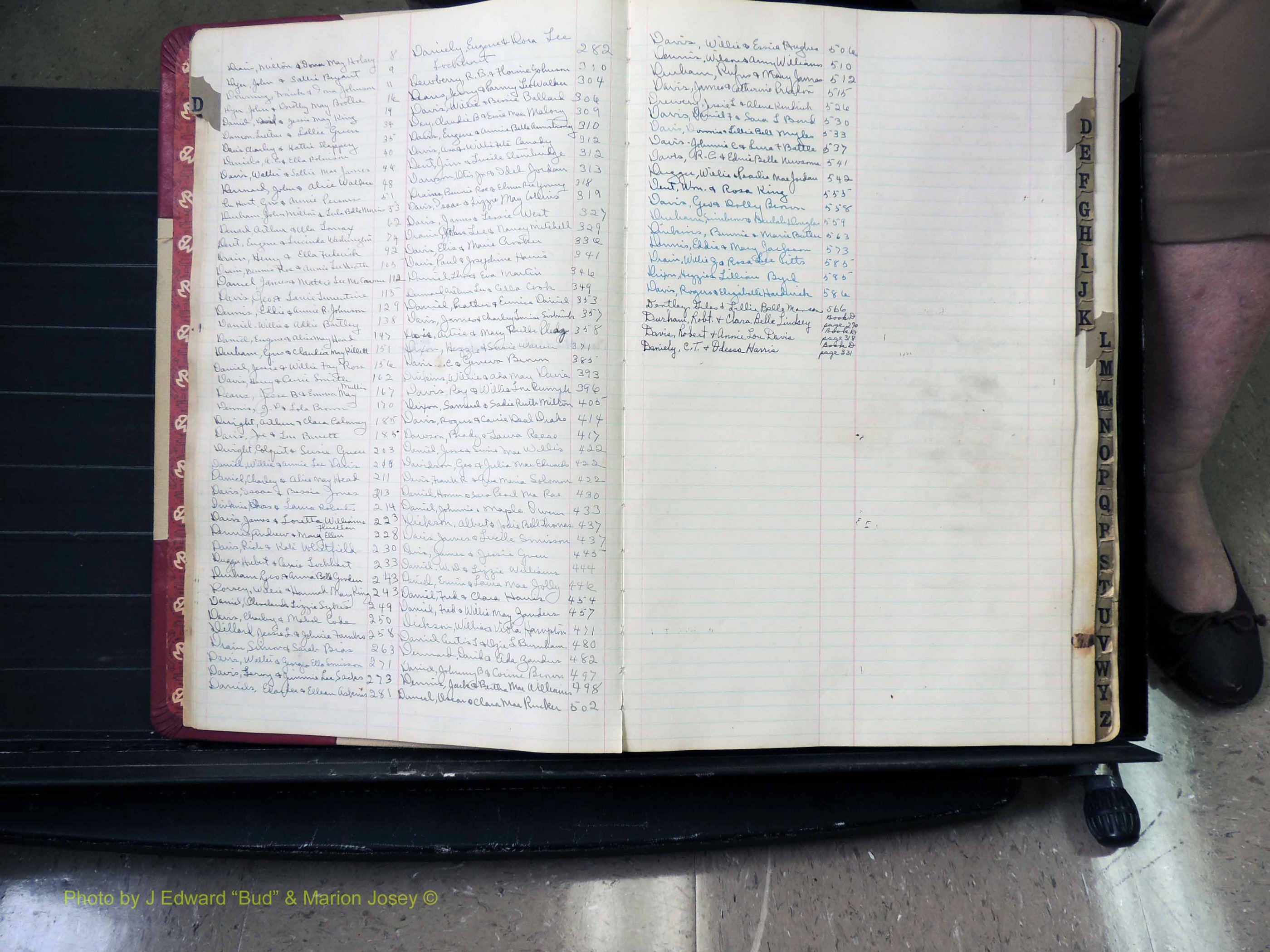 Peach Co, GA, Marriages, Book B, 1925-1991 Index D.JPG
