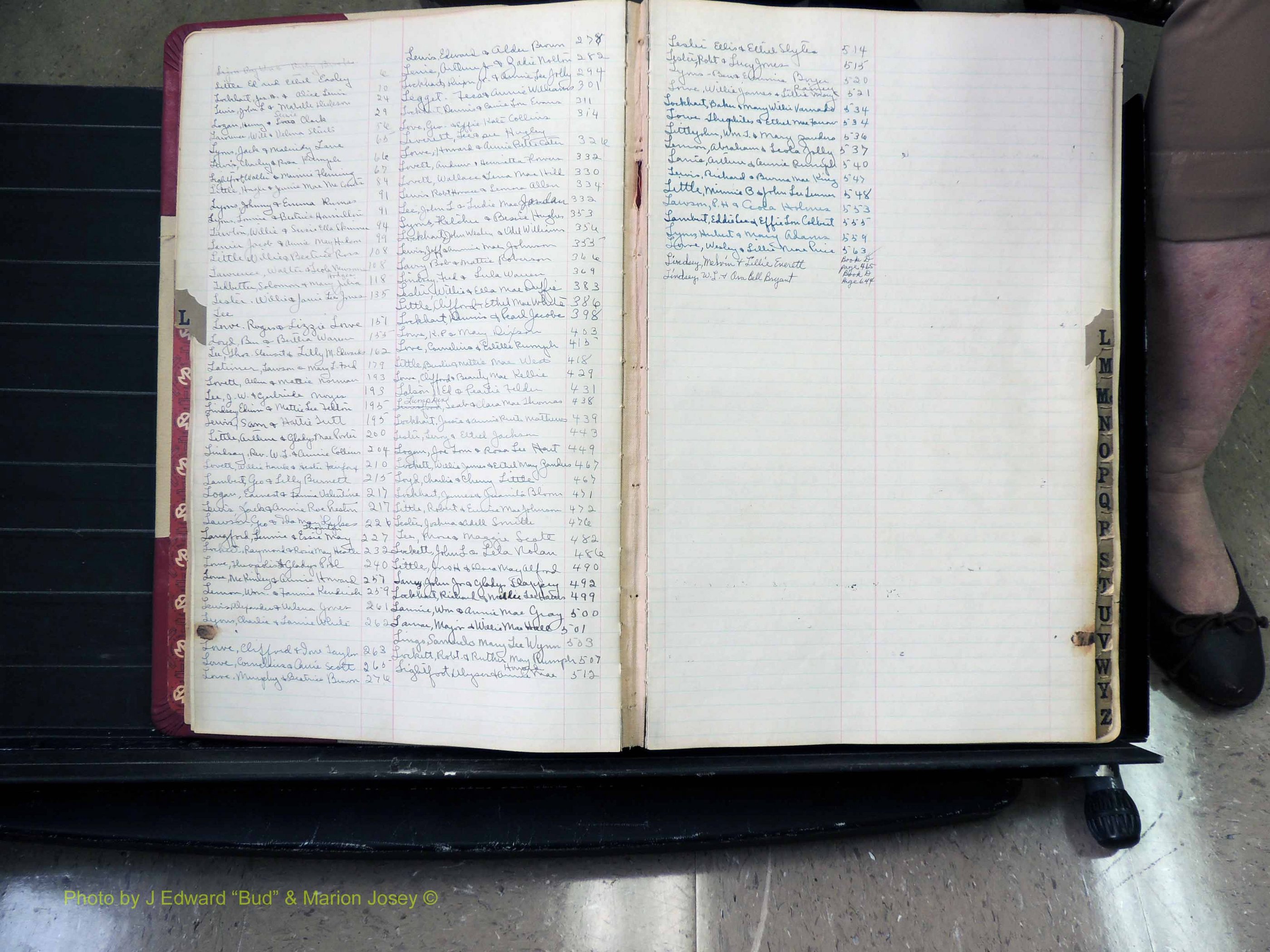 Peach Co, GA, Marriages, Book B, 1925-1991 Index L.JPG