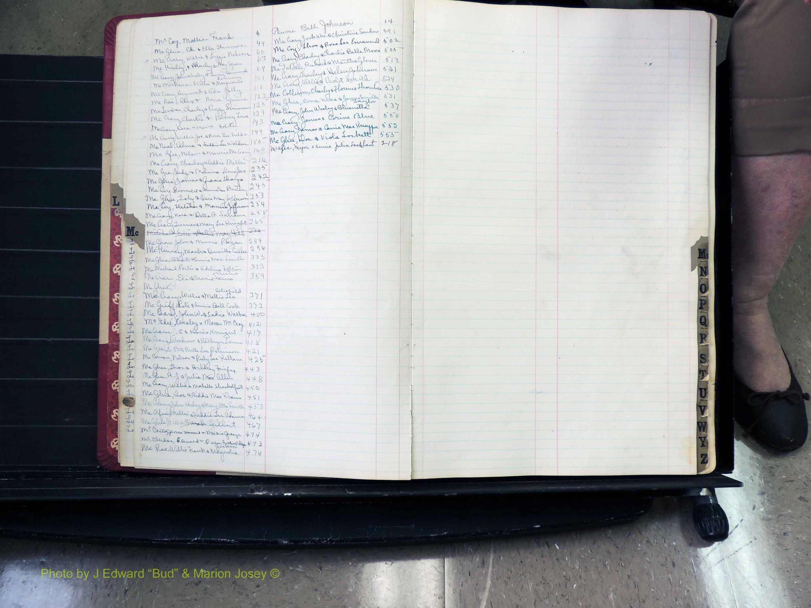 Peach Co, GA, Marriages, Book B, 1925-1991 Index Mc.JPG