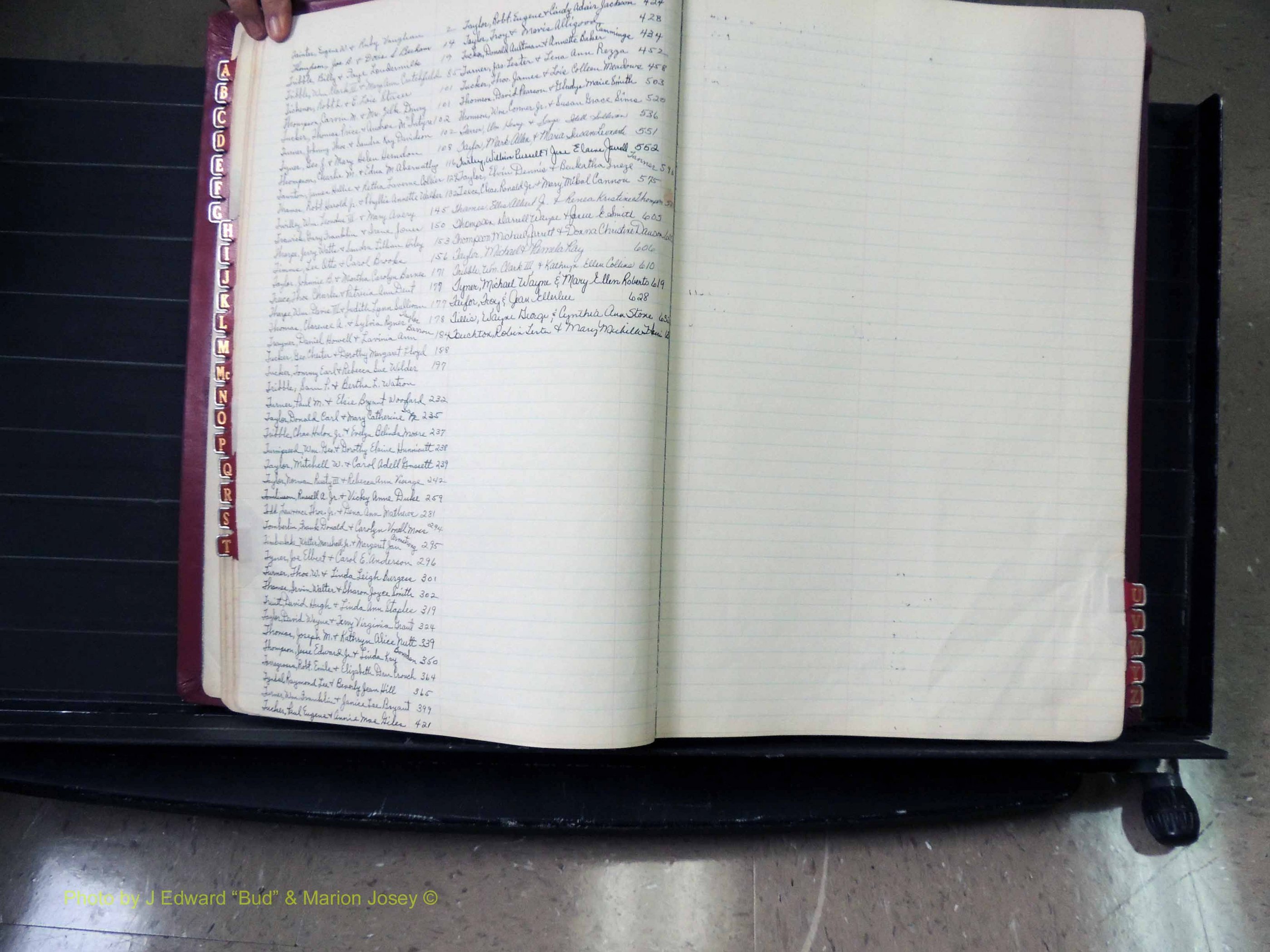 Peach Co, GA, Marriages, Book E, 1960-1984 Index T.JPG