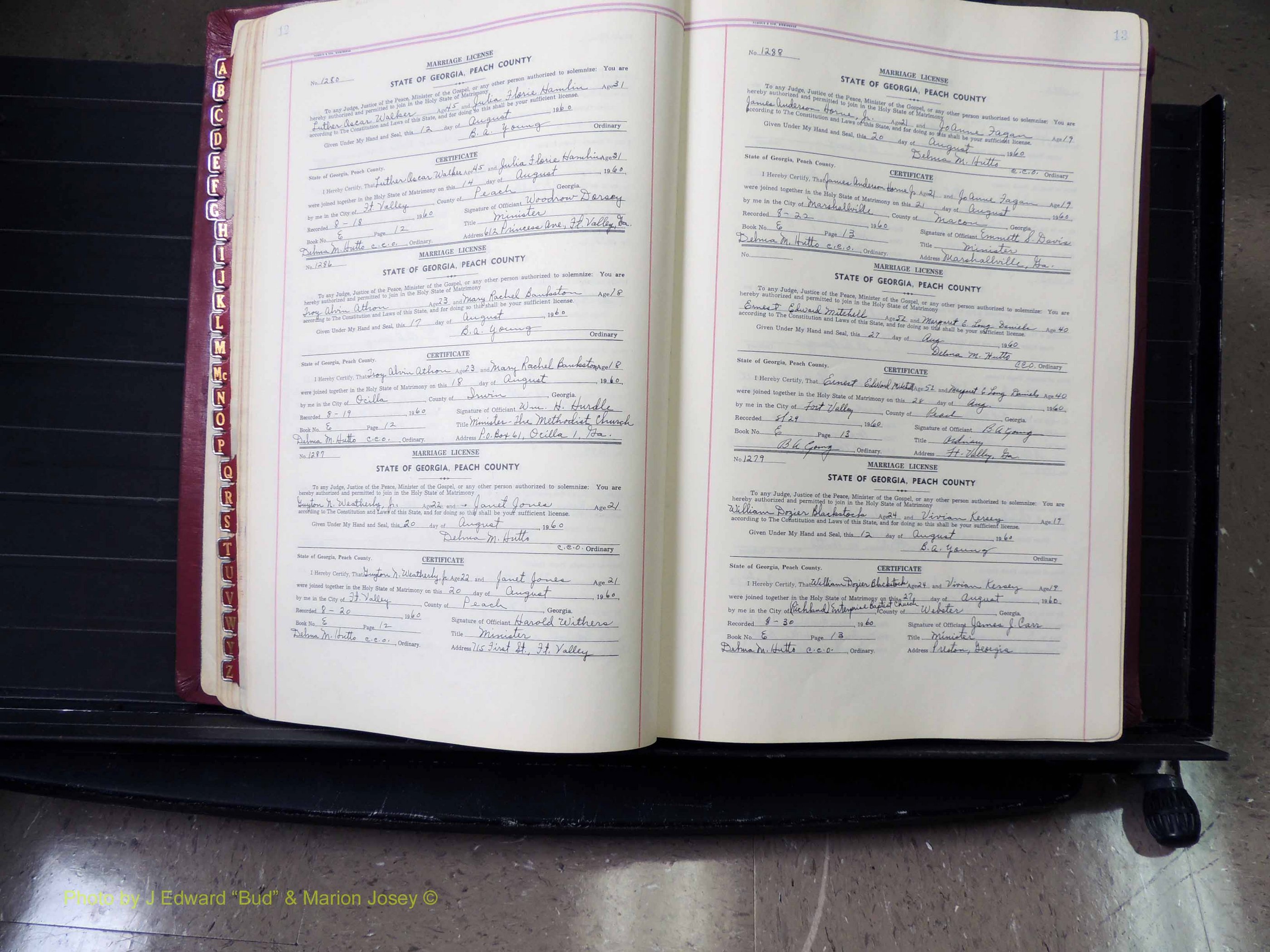 Peach Co, GA, Marriages, Book E, 1960-1984 pg 012-013.JPG