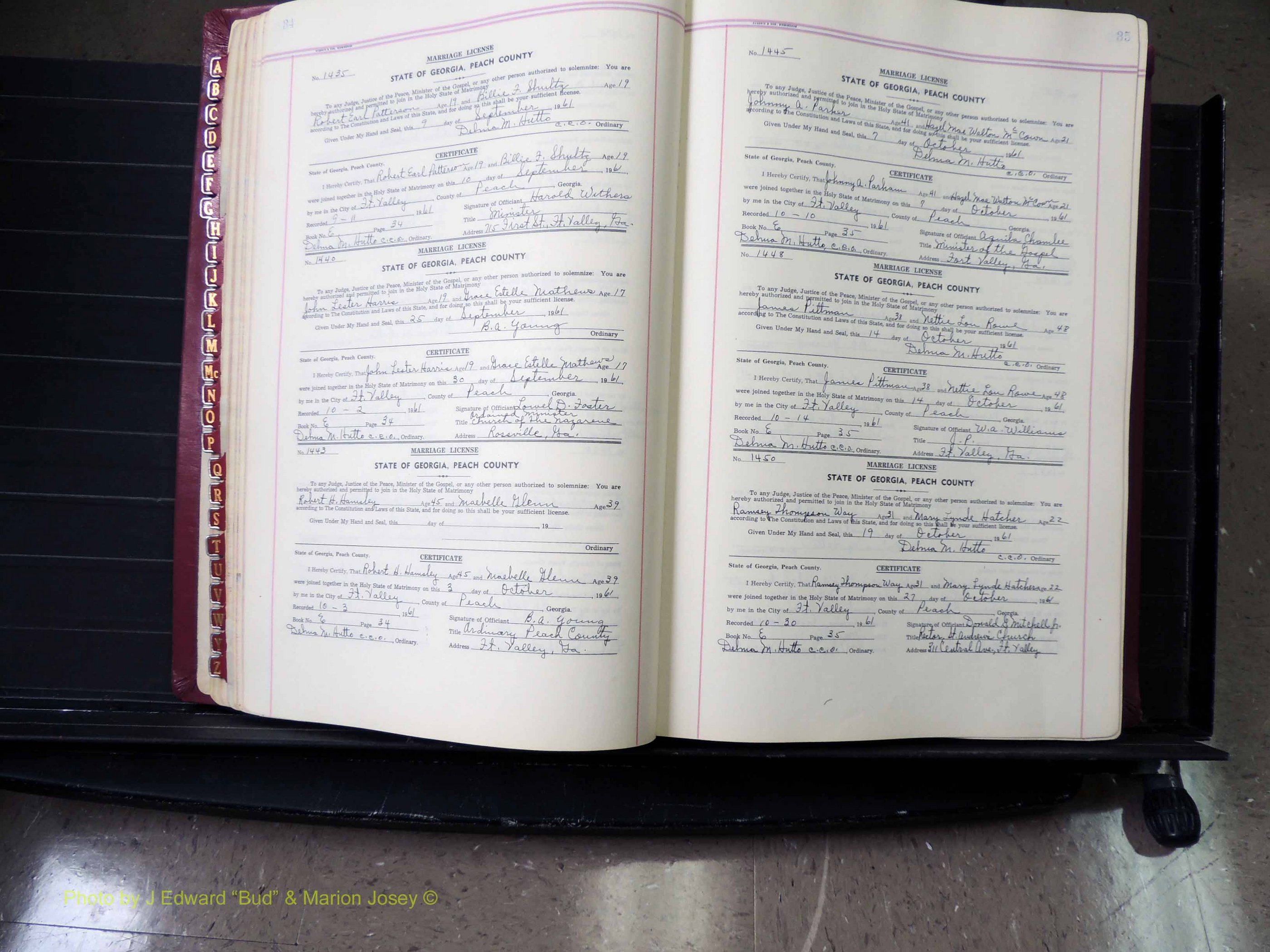 Peach Co, GA, Marriages, Book E, 1960-1984 pg 034-035.JPG