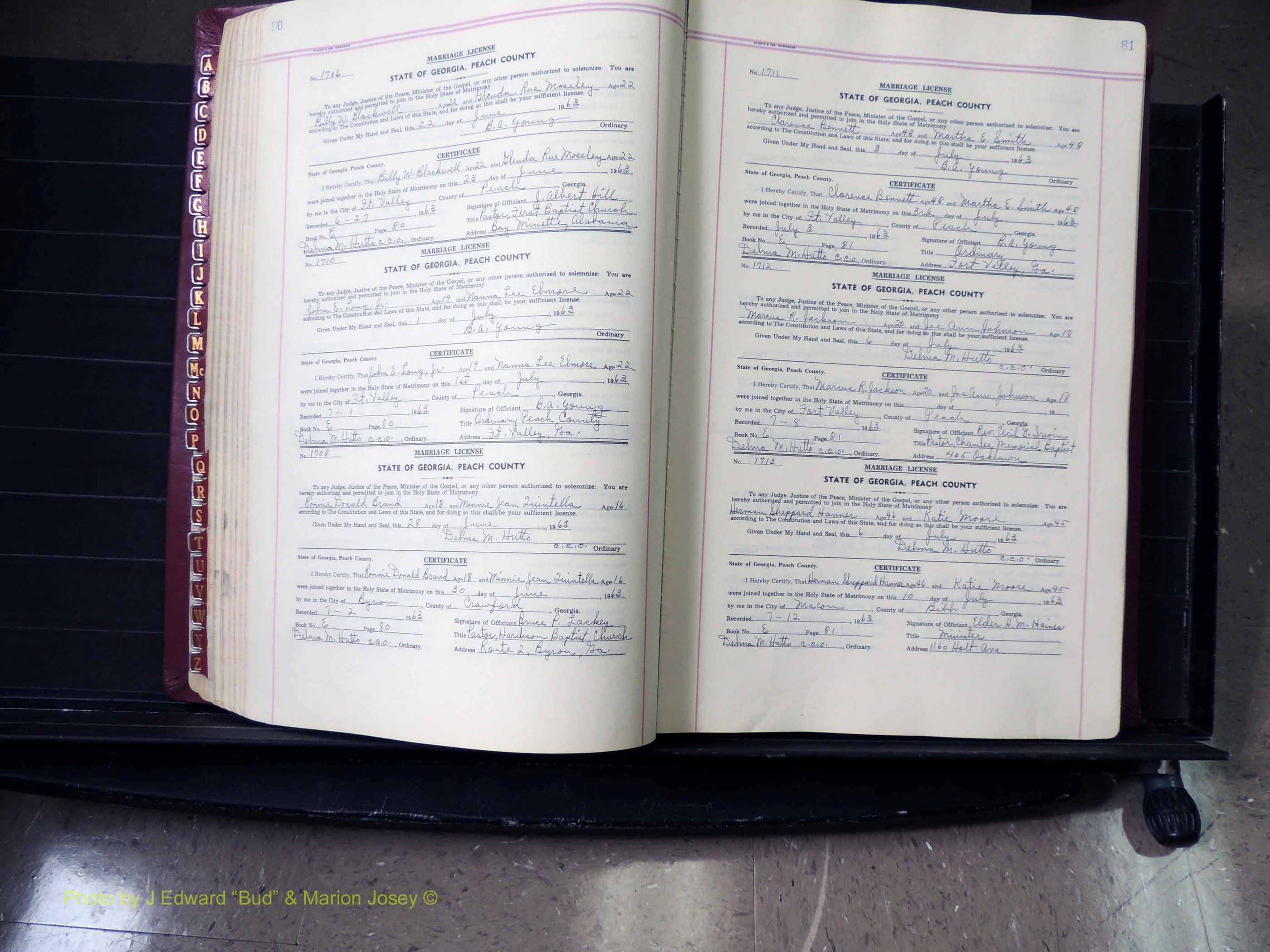 Peach Co, GA, Marriages, Book E, 1960-1984 pg 080-081.JPG