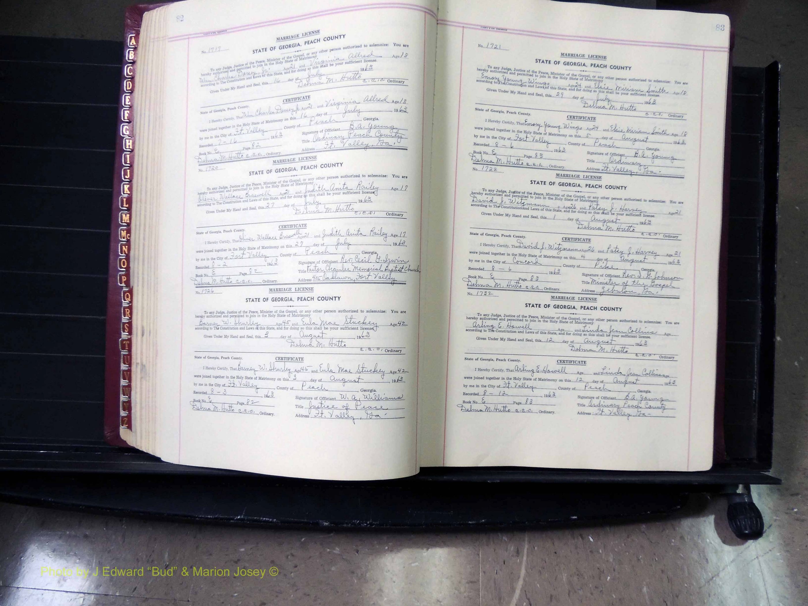 Peach Co, GA, Marriages, Book E, 1960-1984 pg 082-083.JPG