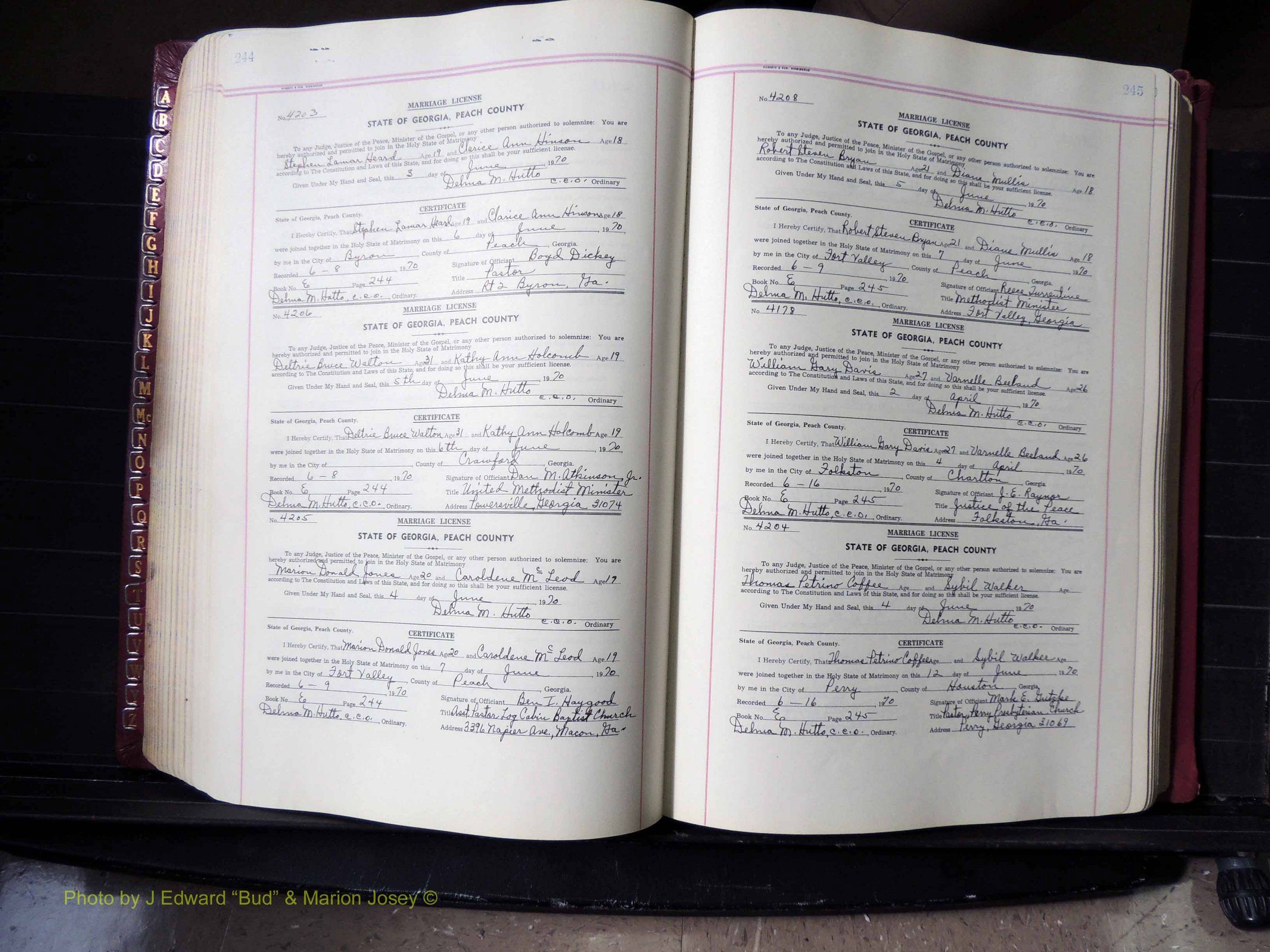 Peach Co, GA, Marriages, Book E, 1960-1984 pg 244-245.JPG