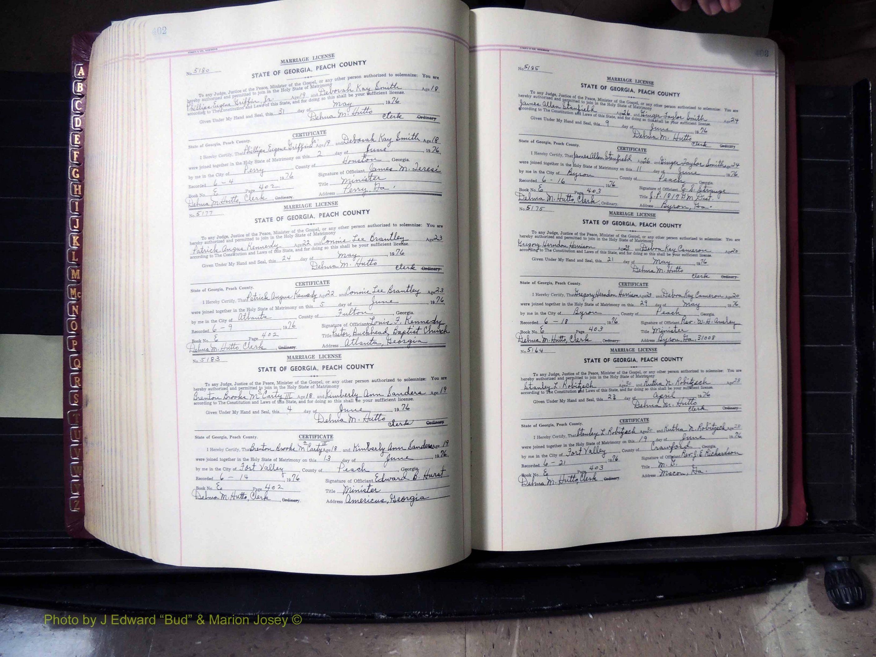 Peach Co, GA, Marriages, Book E, 1960-1984 pg 402-403.JPG