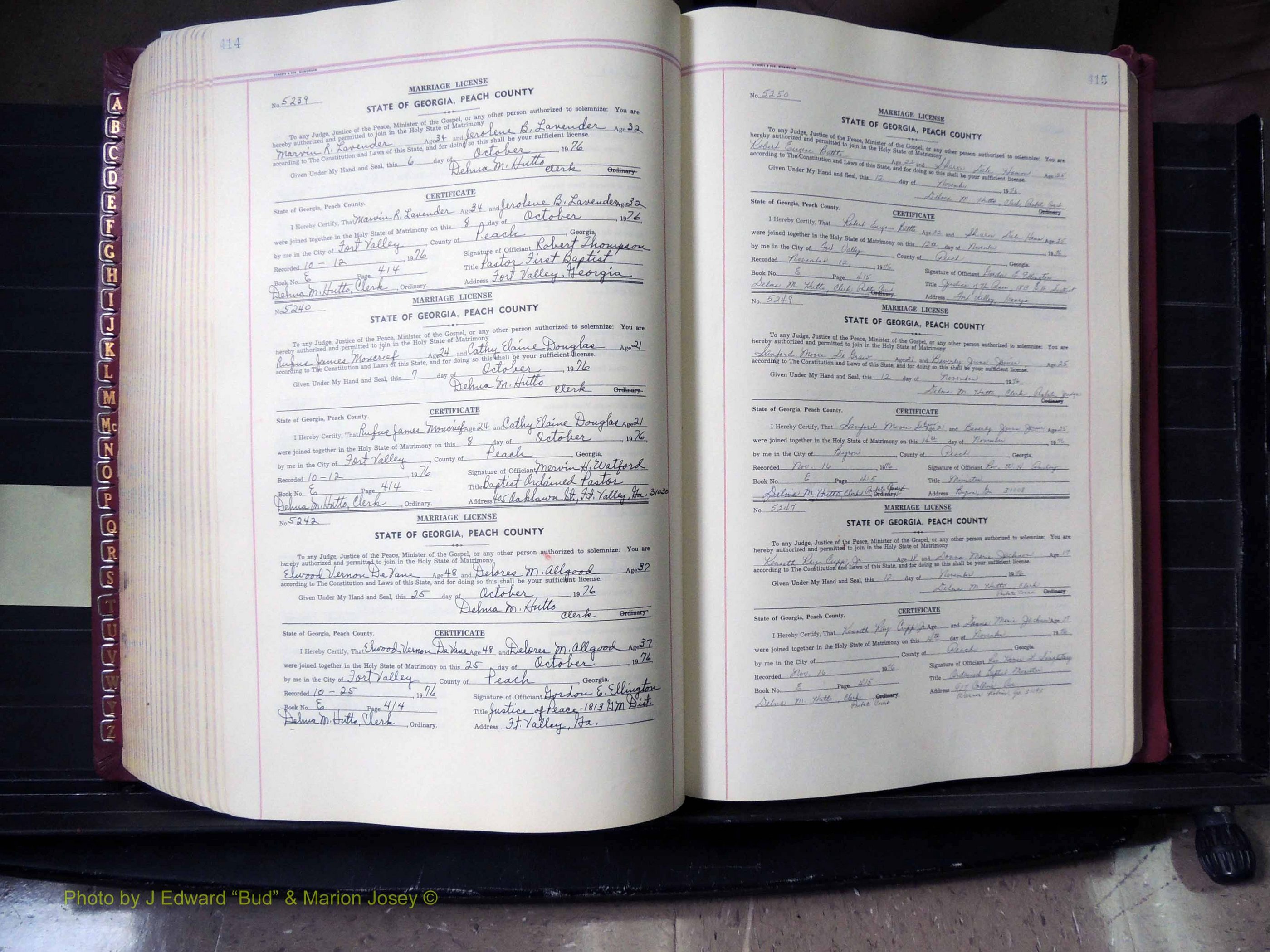 Peach Co, GA, Marriages, Book E, 1960-1984 pg 414-415.JPG