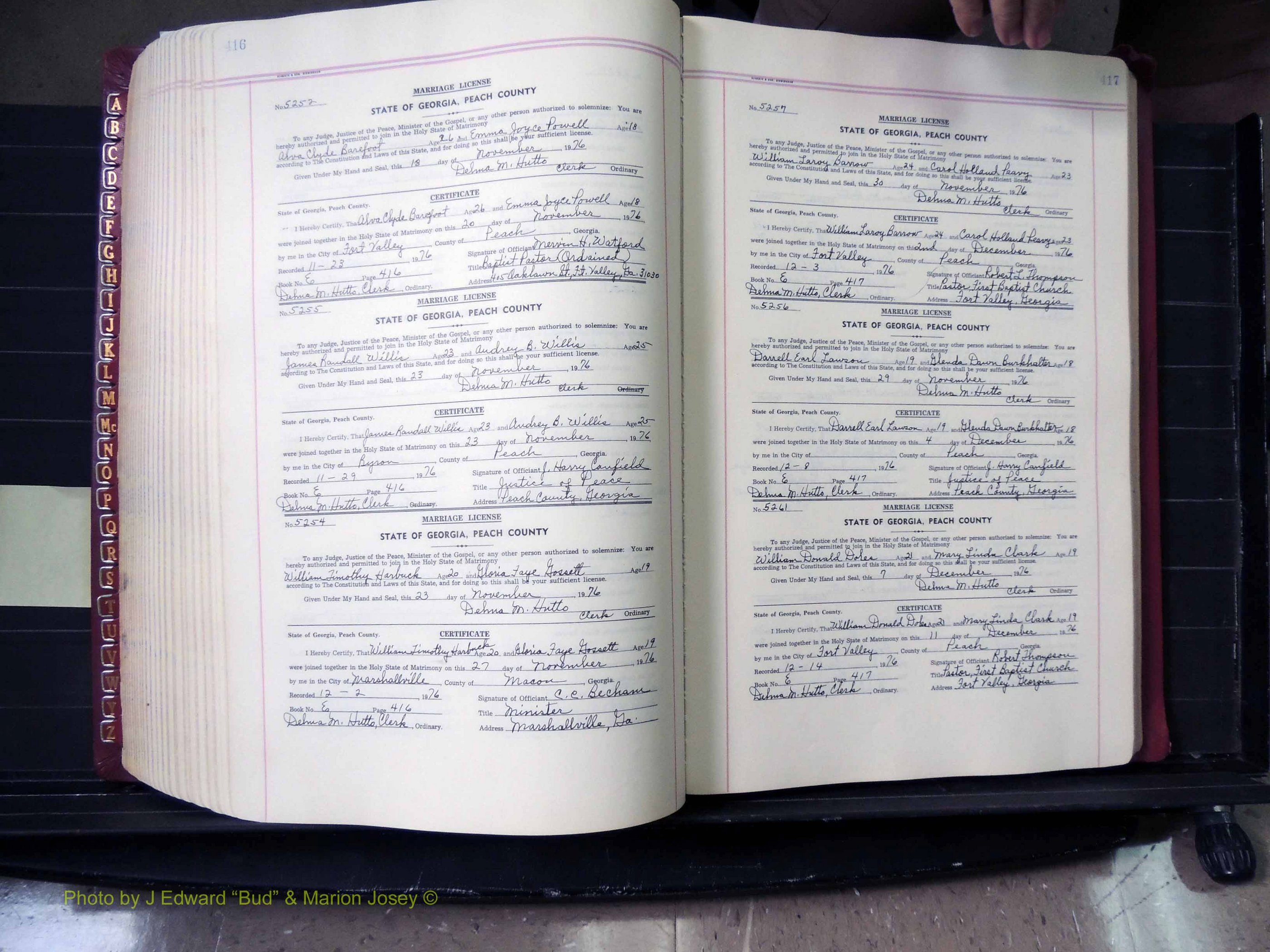 Peach Co, GA, Marriages, Book E, 1960-1984 pg 416-417.JPG