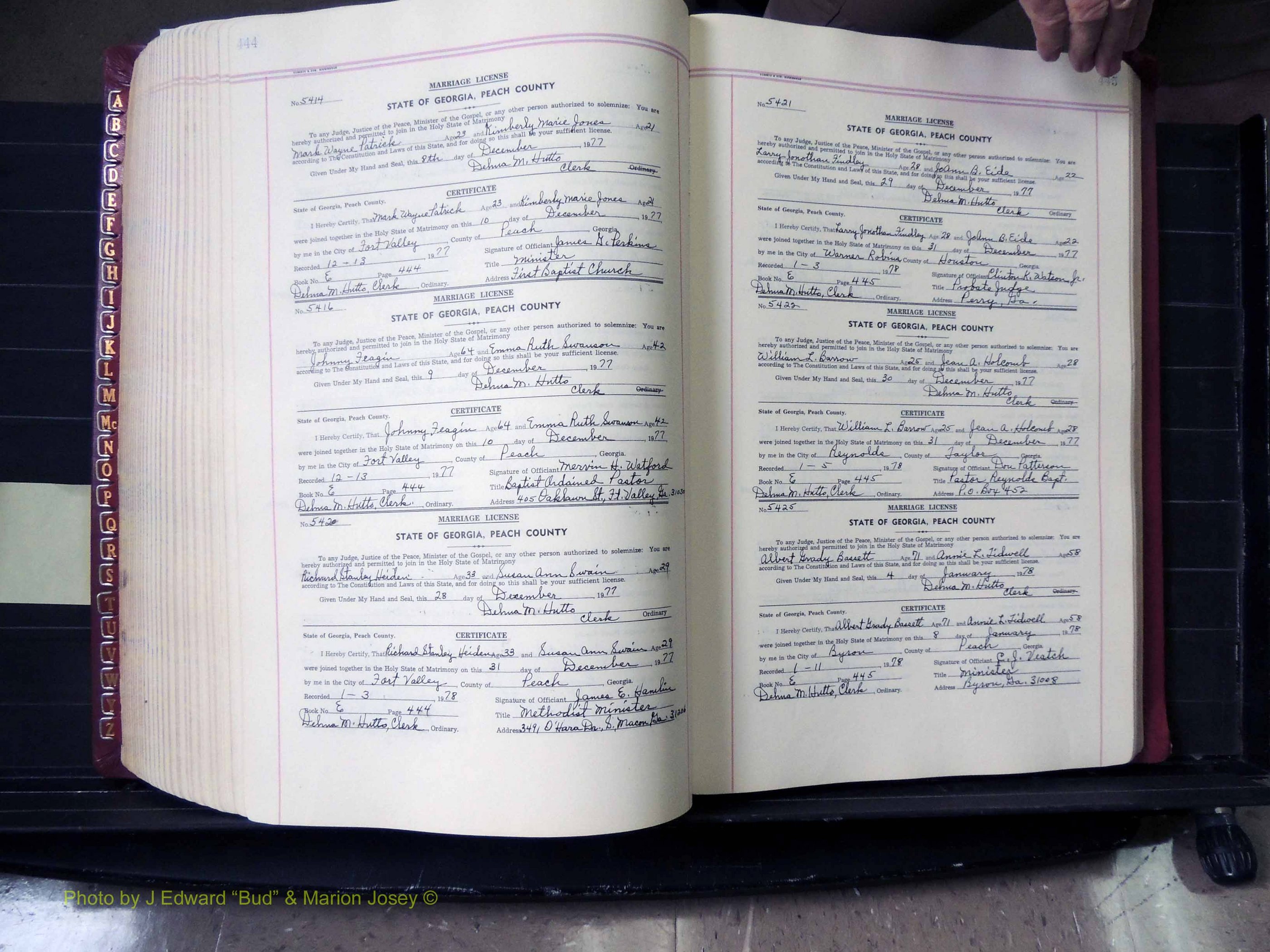 Peach Co, GA, Marriages, Book E, 1960-1984 pg 444-445.JPG