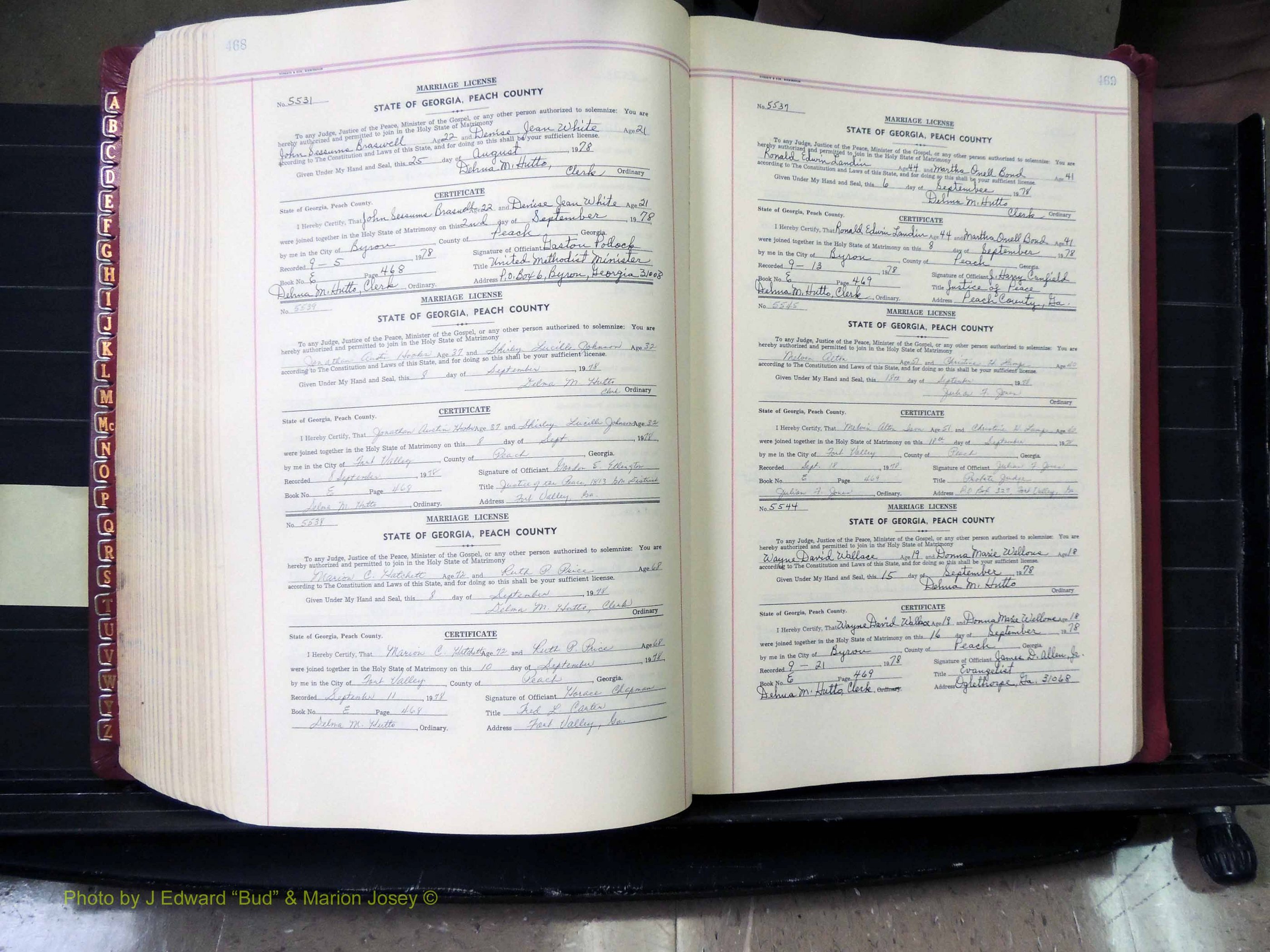 Peach Co, GA, Marriages, Book E, 1960-1984 pg 468-469.JPG