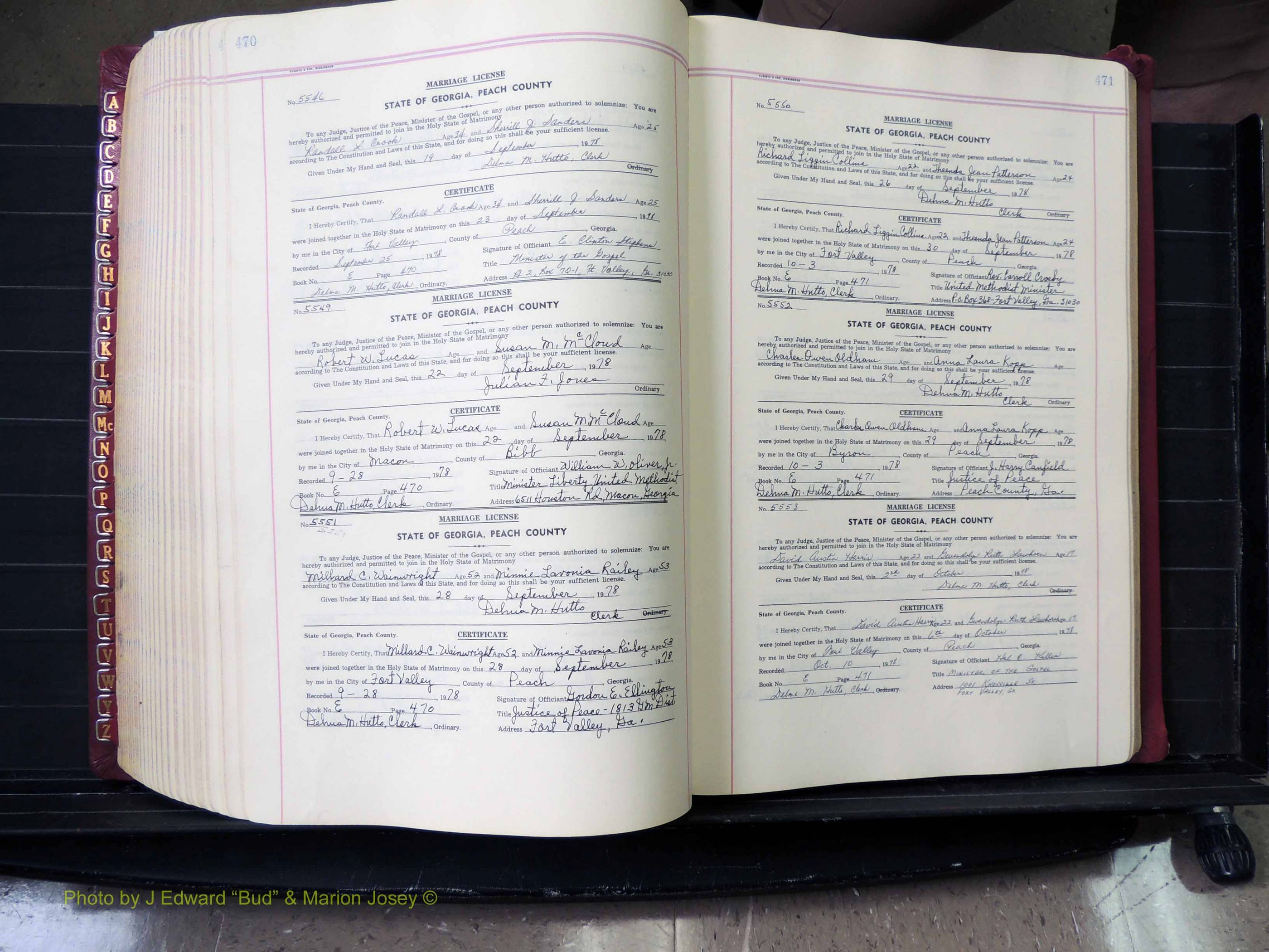 Peach Co, GA, Marriages, Book E, 1960-1984 pg 470-471.JPG