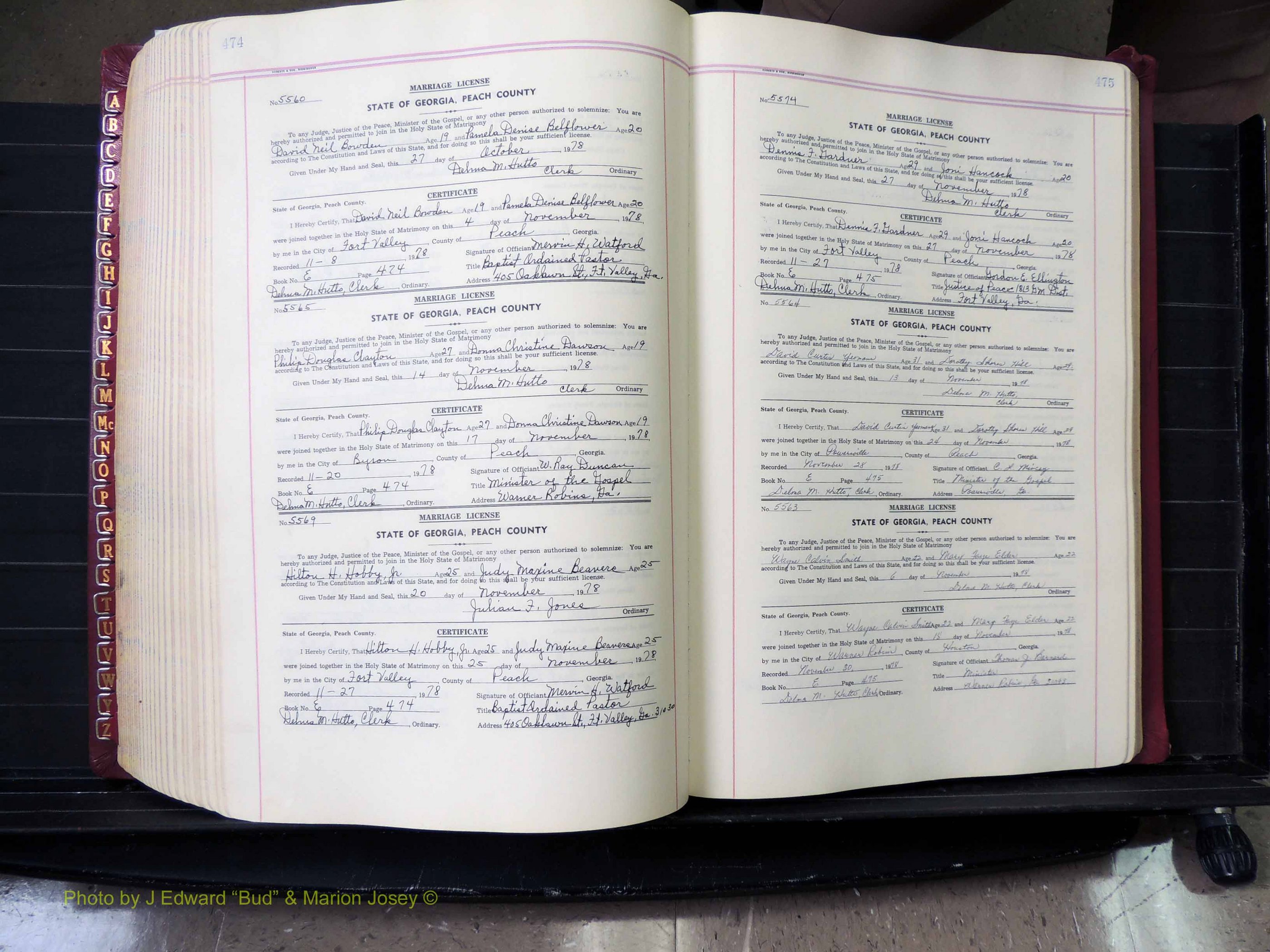 Peach Co, GA, Marriages, Book E, 1960-1984 pg 474-475.JPG