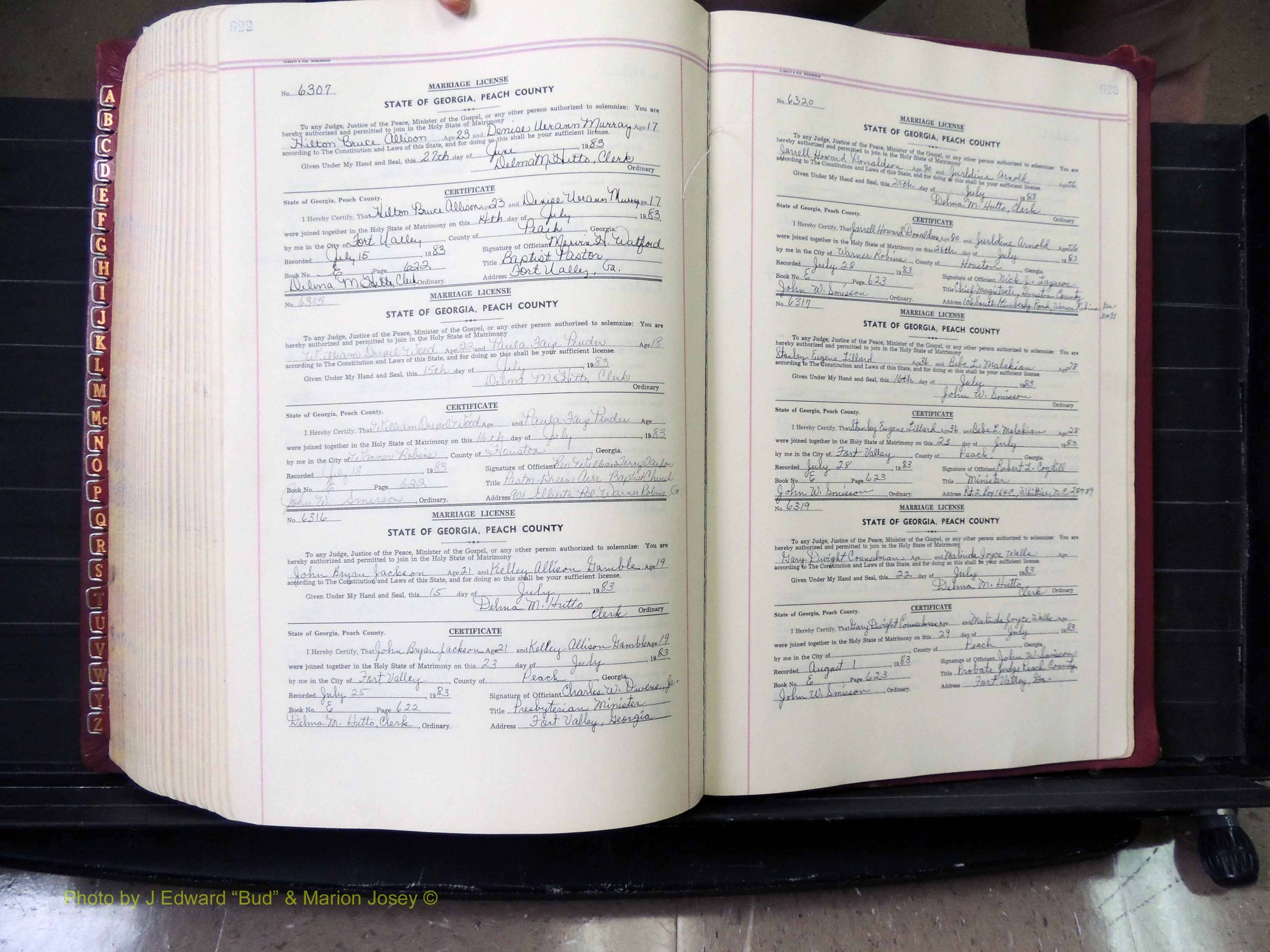 Peach Co, GA, Marriages, Book E, 1960-1984 pg 622-623.JPG