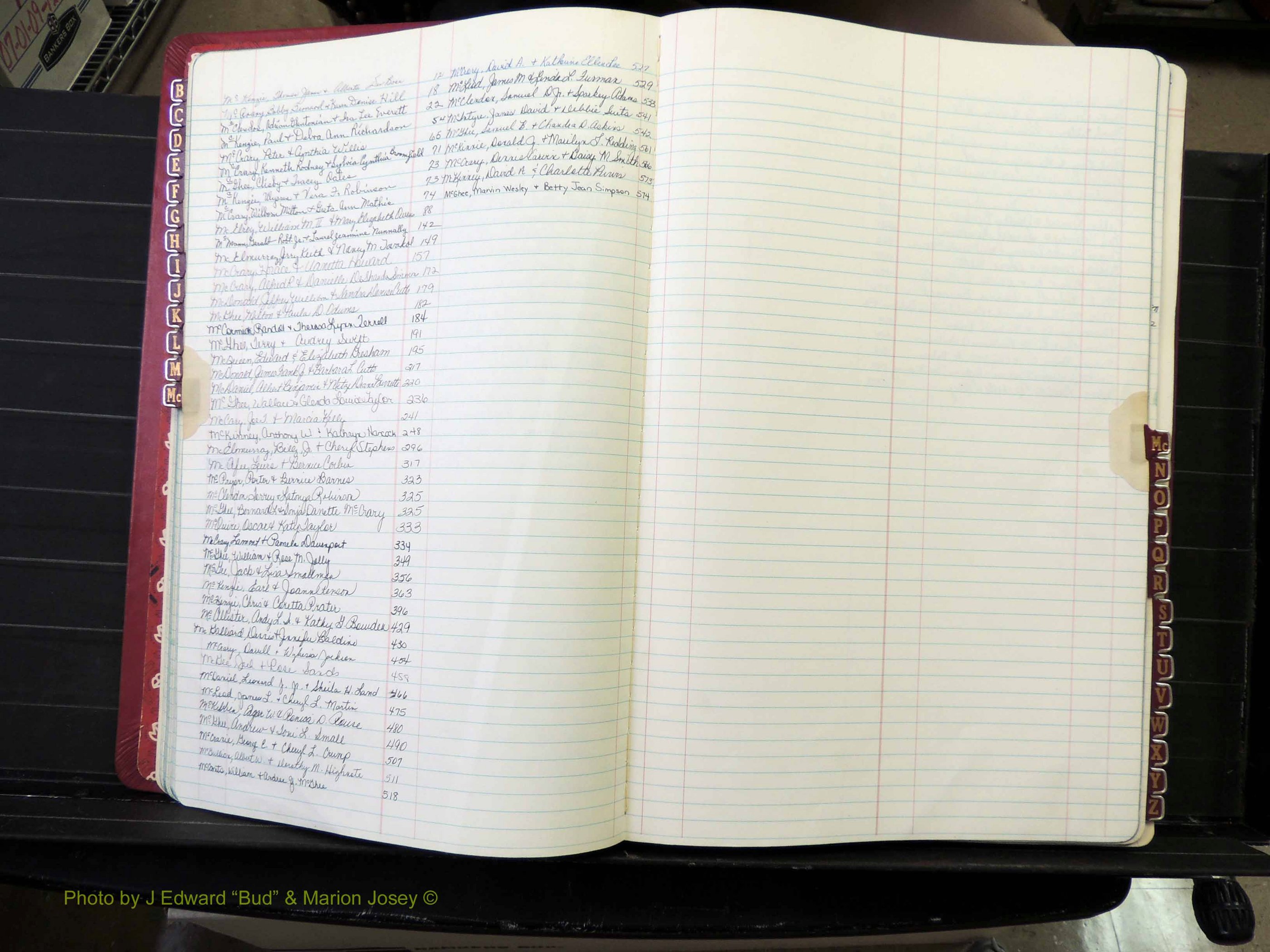 Peach Co, GA, Marriages, Book F, 1980-1995 Index Mc.JPG