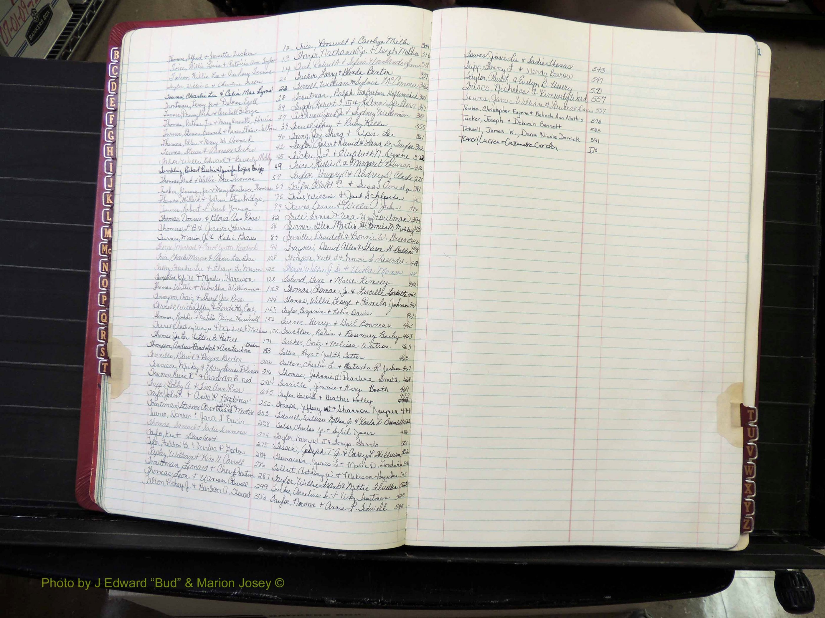 Peach Co, GA, Marriages, Book F, 1980-1995 Index T.JPG