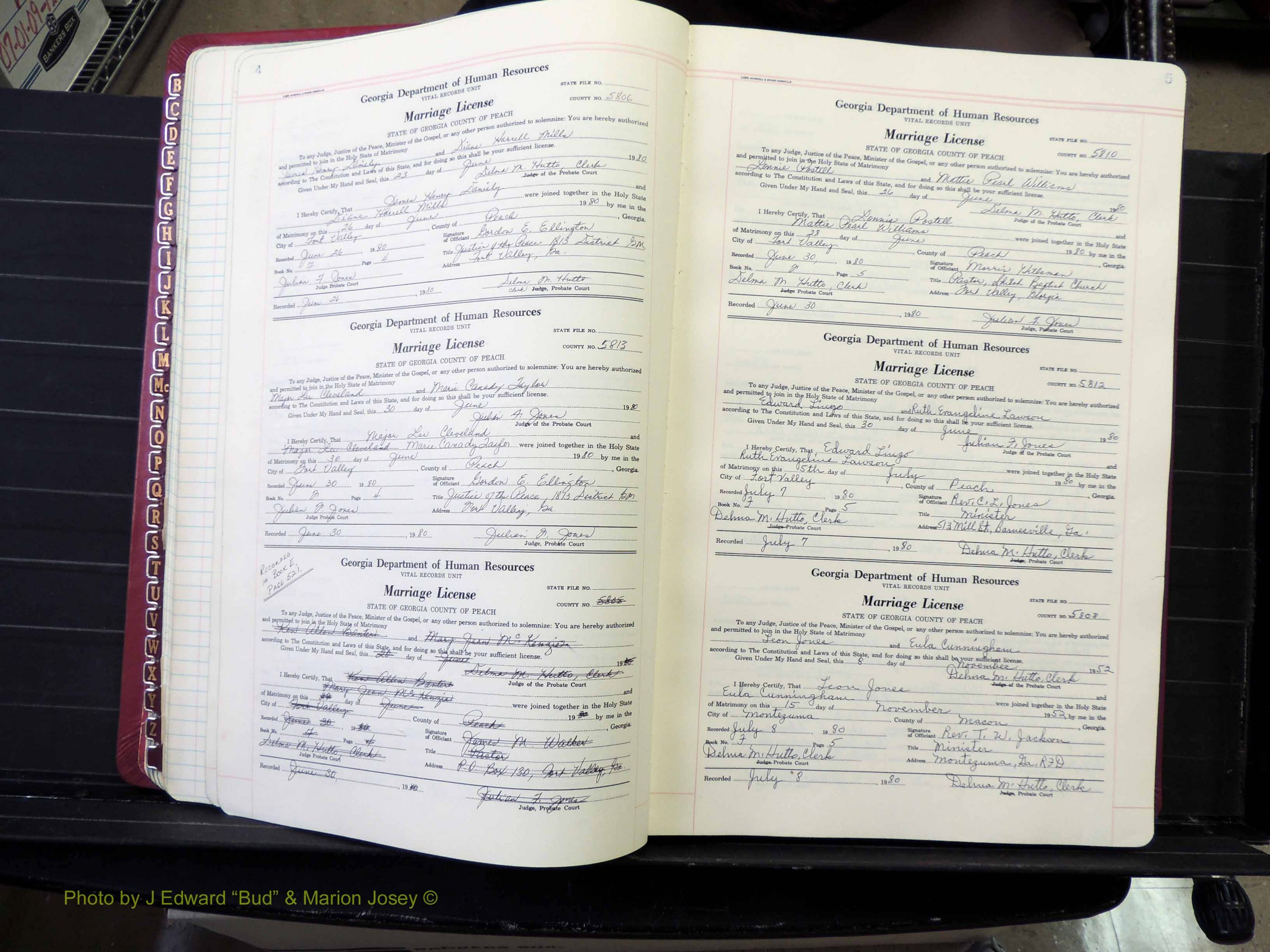 Peach Co, GA, Marriages, Book F, 1980-1995 pg 004-005.JPG