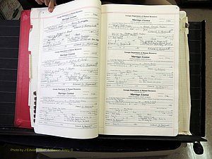 Peach Co, GA, Marriages, Book G, 1995-2007 pg 004-005.JPG