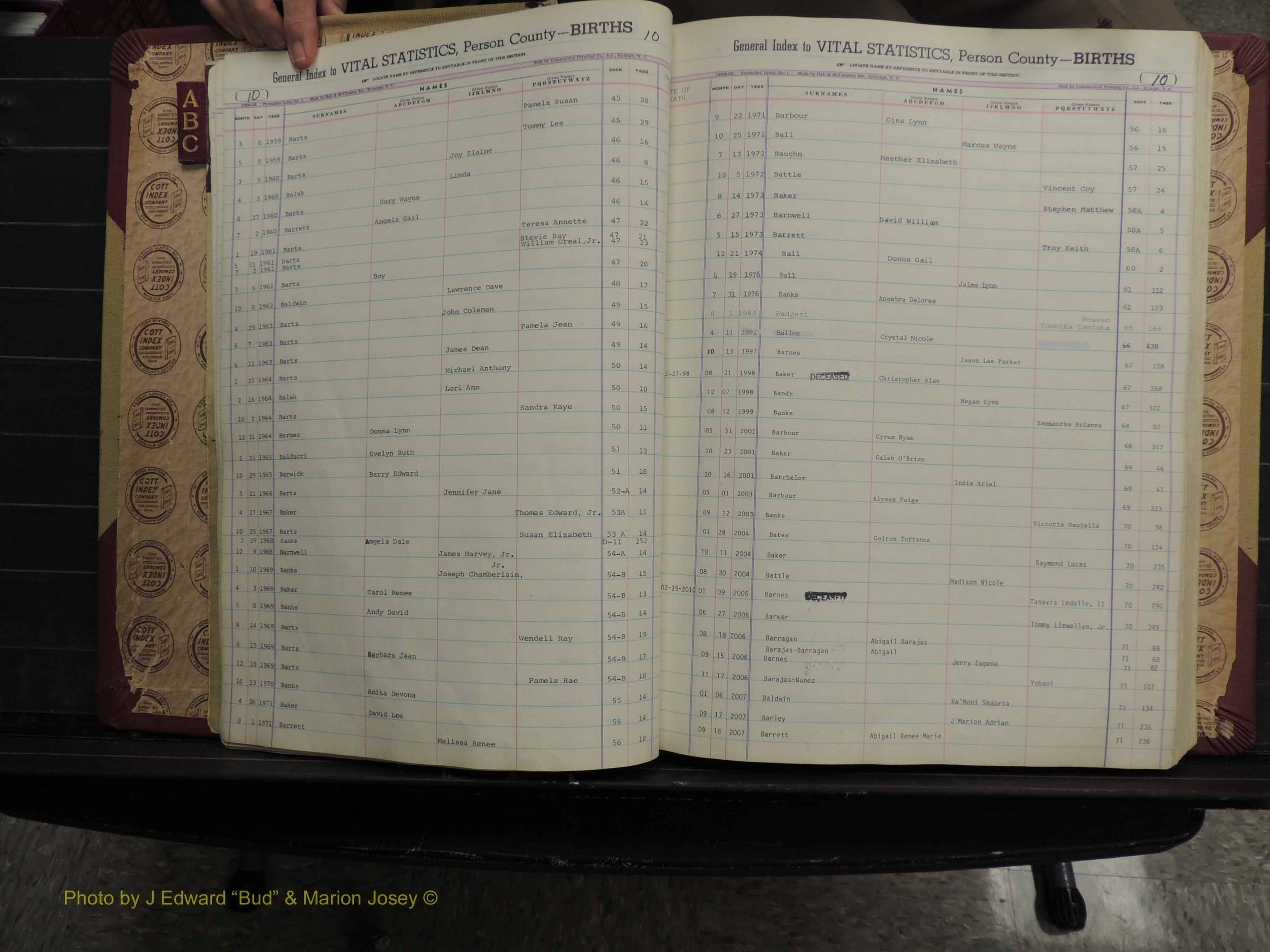 Person Co, NC, Births, A-C, 1913-2012 (108).JPG